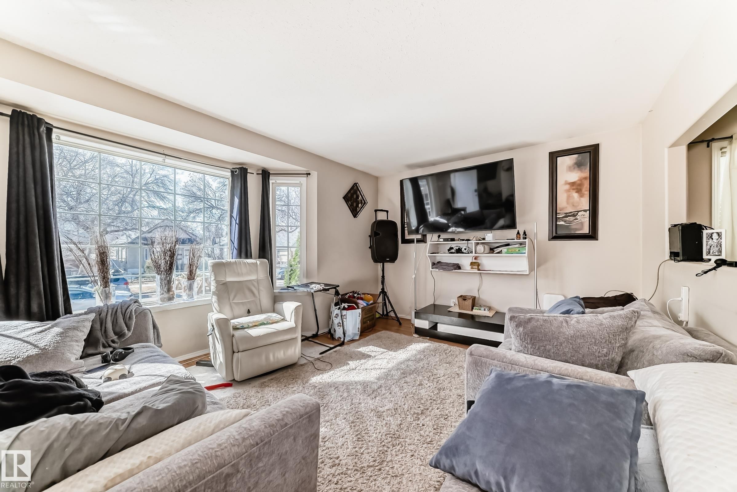 12005 95A Street, Edmonton, AB - Indoor Photo Showing Living Room