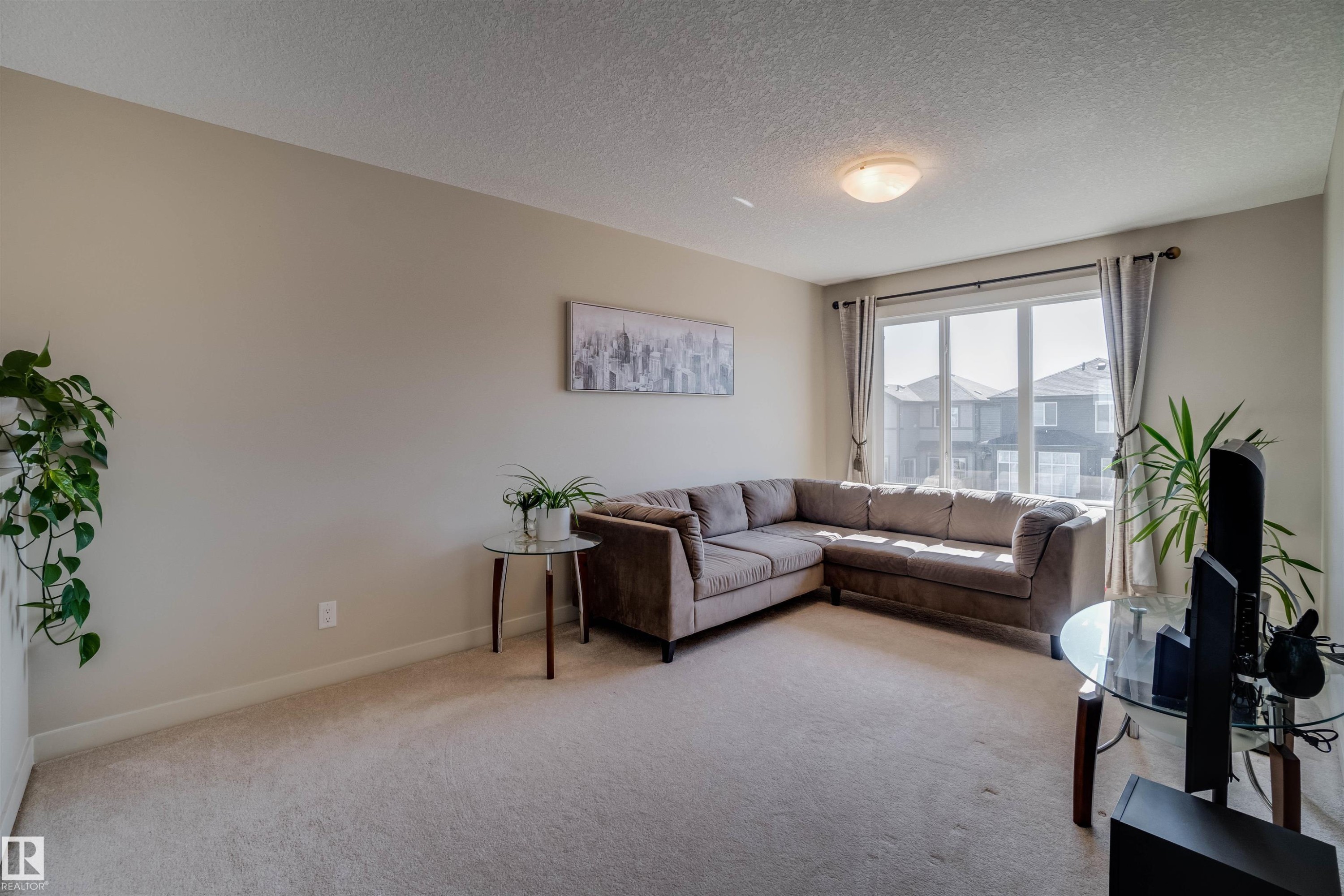 3843 Agar Green, Edmonton, AB - Indoor Photo Showing Living Room