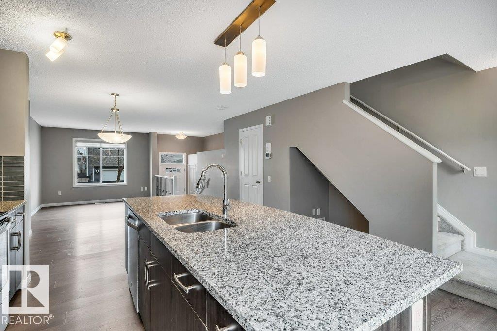 24 4050 Savaryn Drive, Edmonton, AB - Indoor Photo Showing Kitchen With Double Sink With Upgraded Kitchen