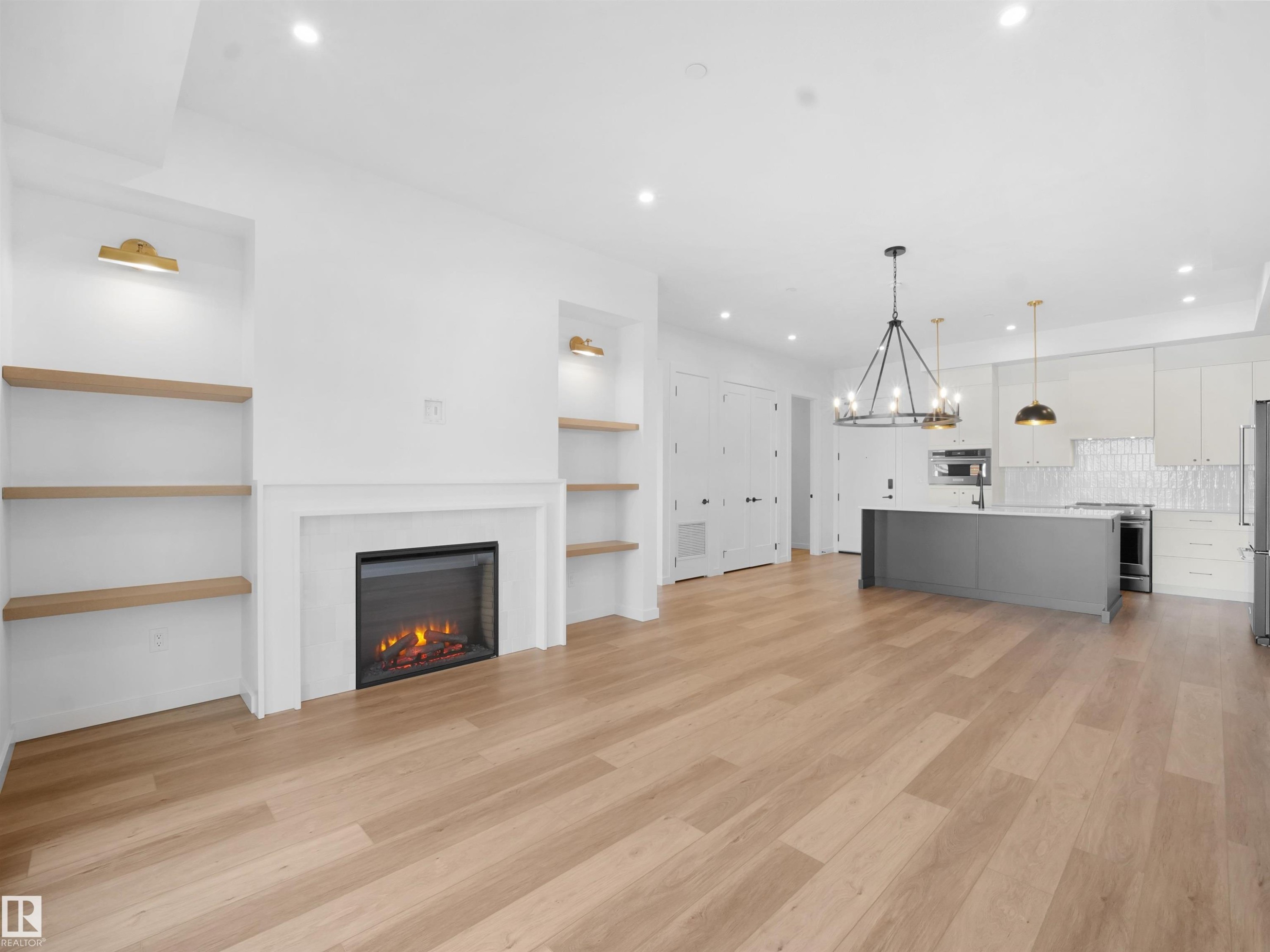 402 7459 May Common, Edmonton, AB - Indoor With Fireplace