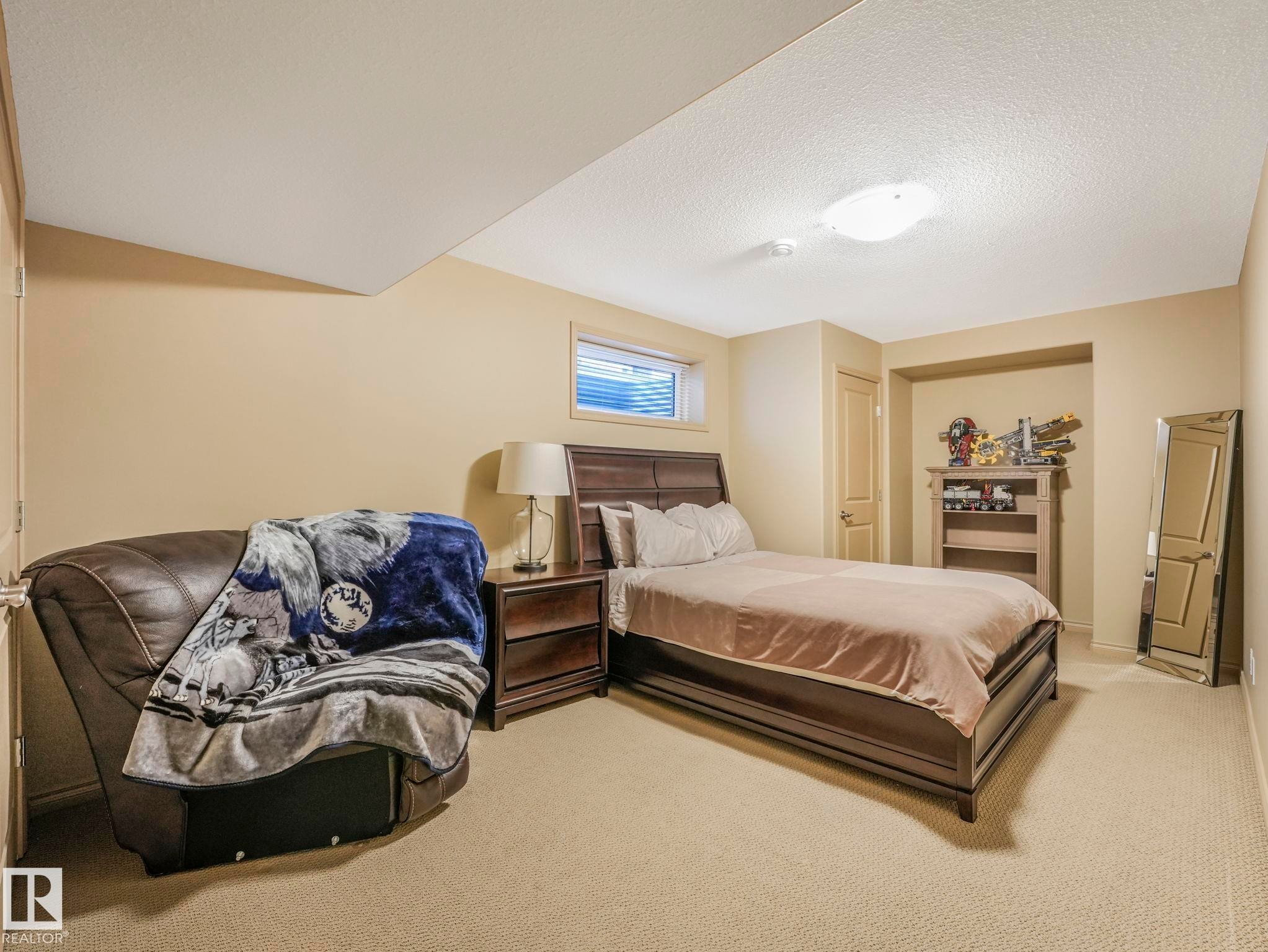 Basement Bedroom #1 - 8723 207 Street Nw, Edmonton, AB - Indoor Photo Showing Bedroom