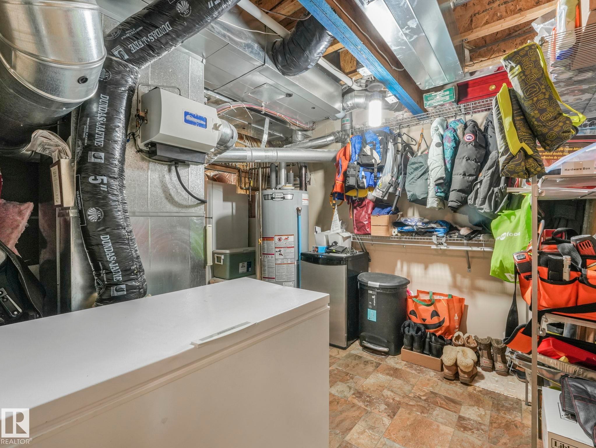 Utility Room/Storage room - 8723 207 Street Nw, Edmonton, AB - Indoor Photo Showing Basement