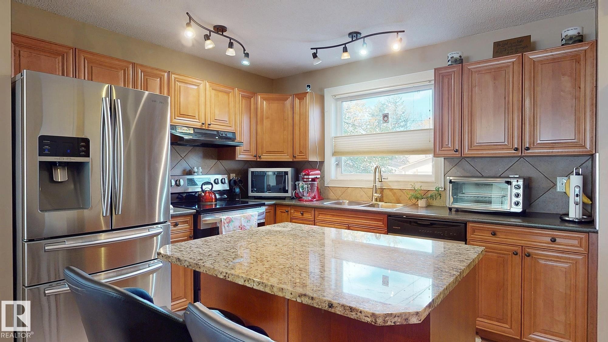 11844 125 Street, Edmonton, AB - Indoor Photo Showing Kitchen With Double Sink