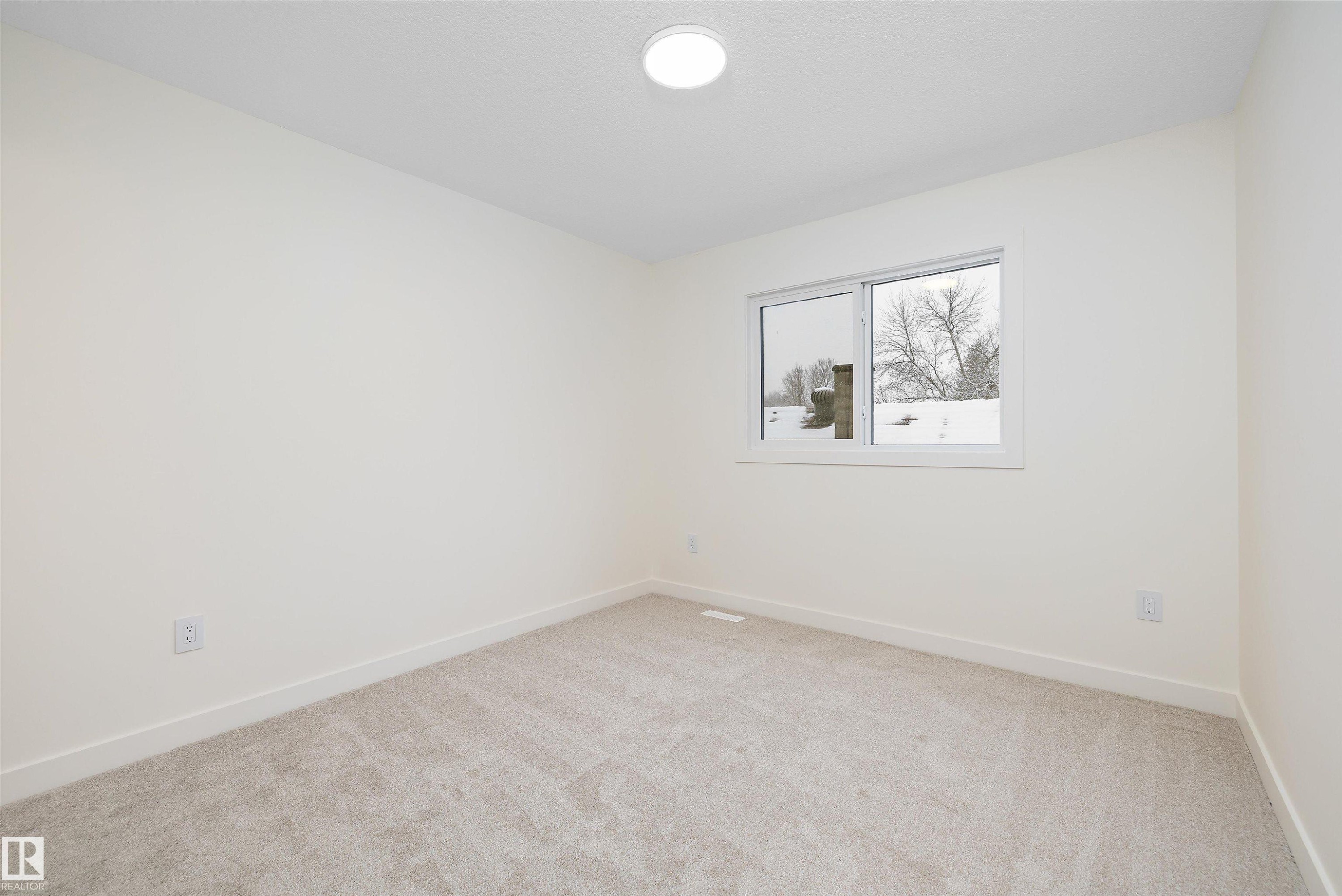 Room featuring light-toned walls, white trim, and neutral carpeting - 11418 96 Street, Edmonton, AB - Indoor Photo Showing Other Room