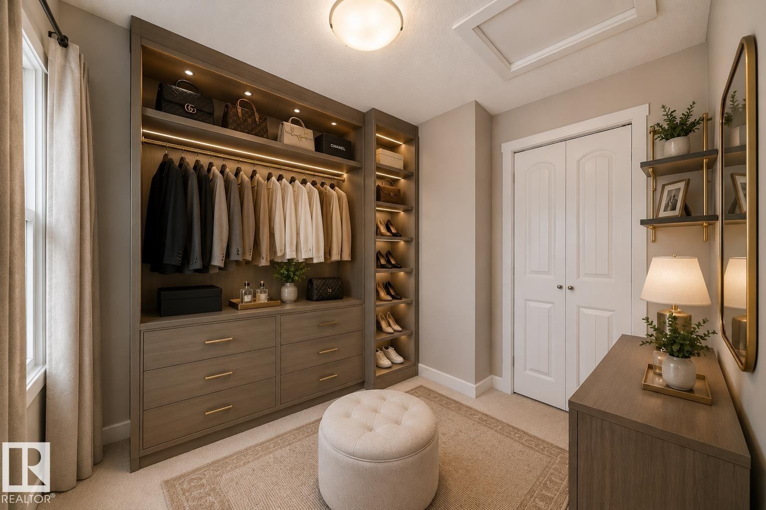 AI generated design for a walk-in closet - 16520 136 Street Nw, Edmonton, AB - Indoor Photo Showing Bathroom