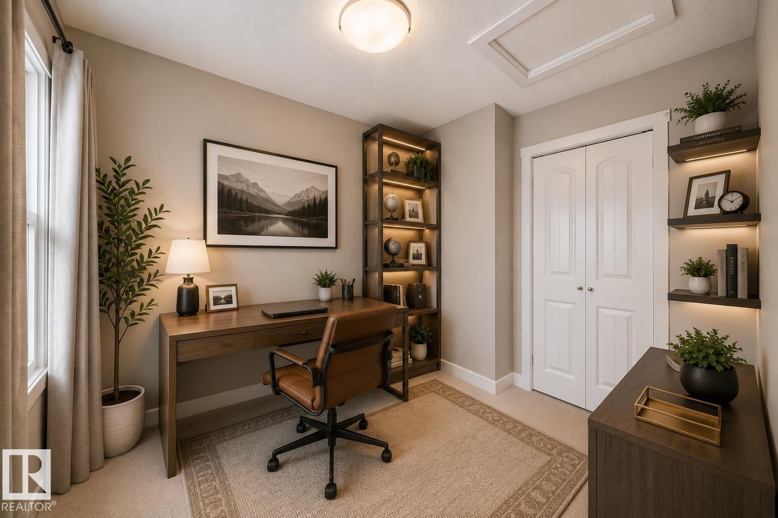 AI generated design for an office - 16520 136 Street Nw, Edmonton, AB - Indoor Photo Showing Bathroom