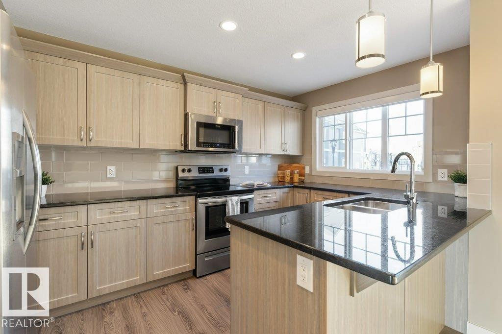6 1391 Starling Drive, Edmonton, AB - Indoor Photo Showing Kitchen With Double Sink