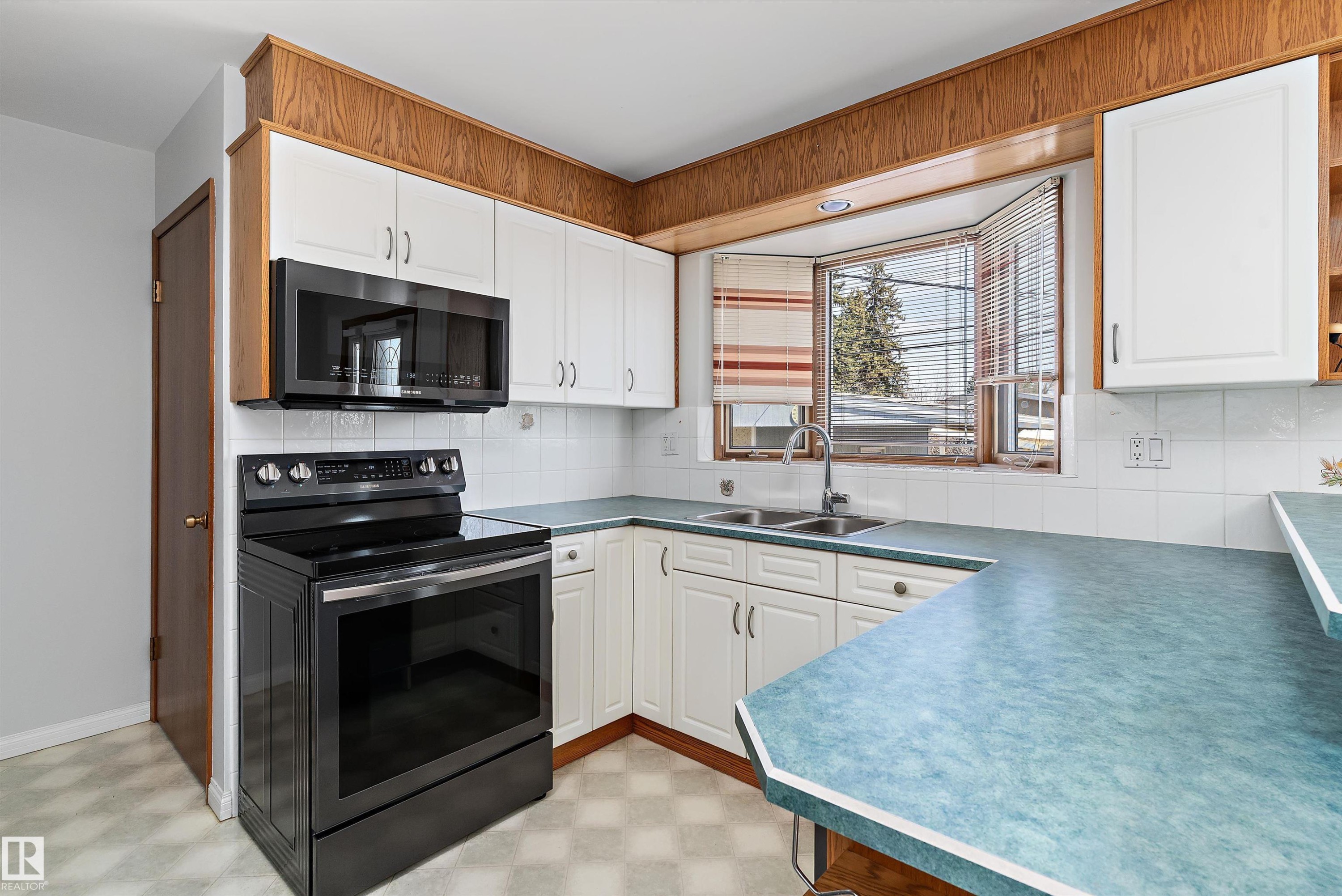 9411 68A Street, Edmonton, AB - Indoor Photo Showing Kitchen With Double Sink