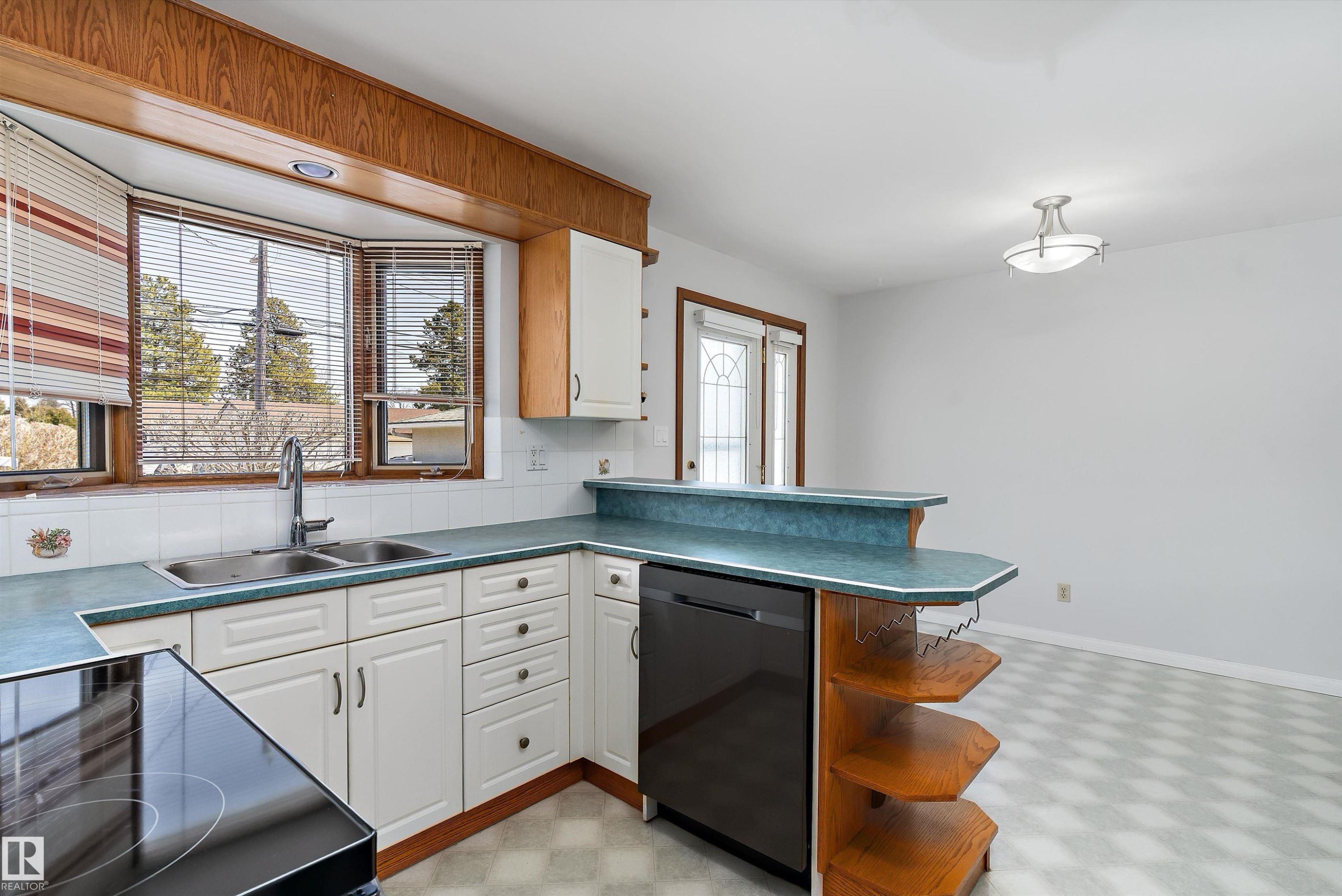 9411 68A Street, Edmonton, AB - Indoor Photo Showing Kitchen With Double Sink