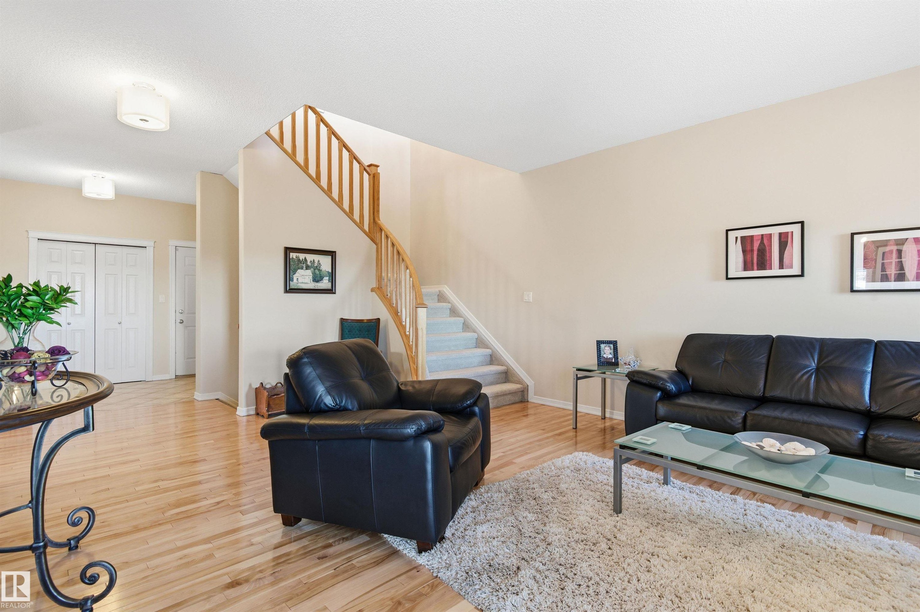 12 577 Butterworth Way, Edmonton, AB - Indoor Photo Showing Living Room With Fireplace