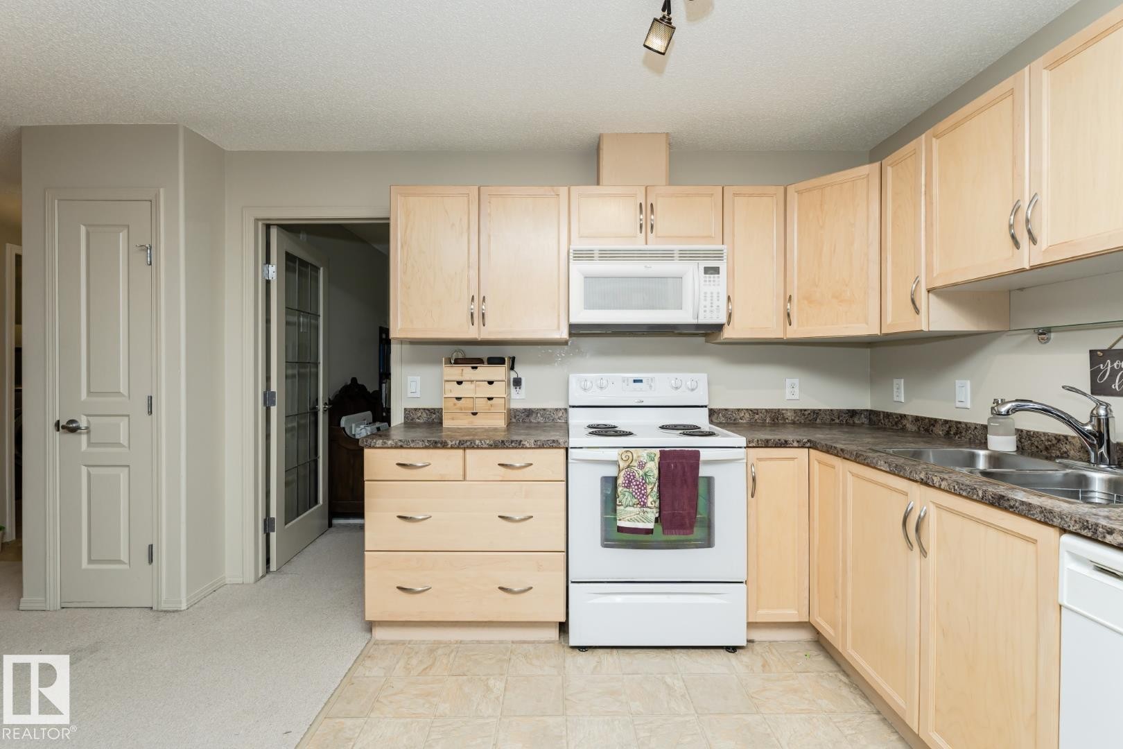 113 16035 132 Street, Edmonton, AB - Indoor Photo Showing Kitchen With Double Sink