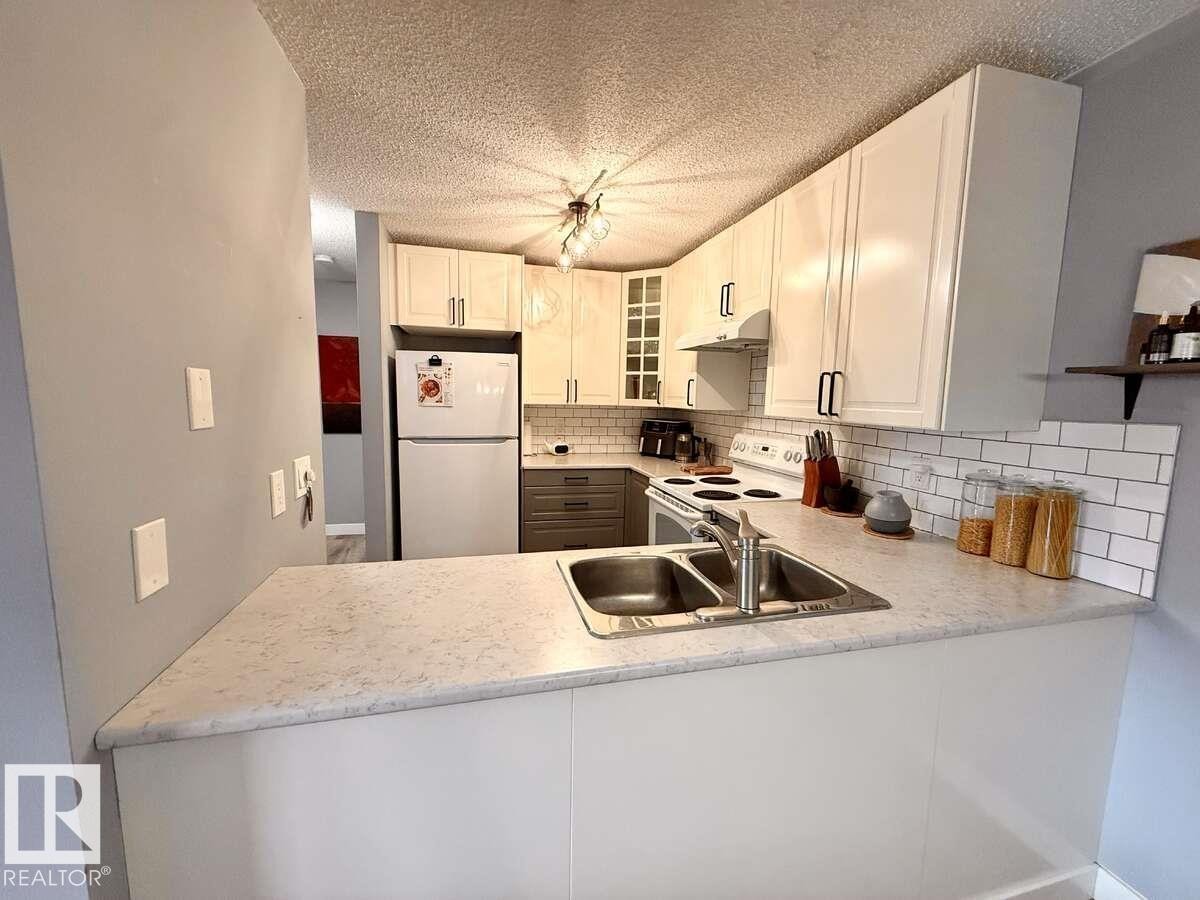 205 60 Alpine Place, St. Albert, AB - Indoor Photo Showing Kitchen With Double Sink