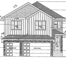 Architectural Blueprint. Illustrating the exterior facade and dimensions of the property -