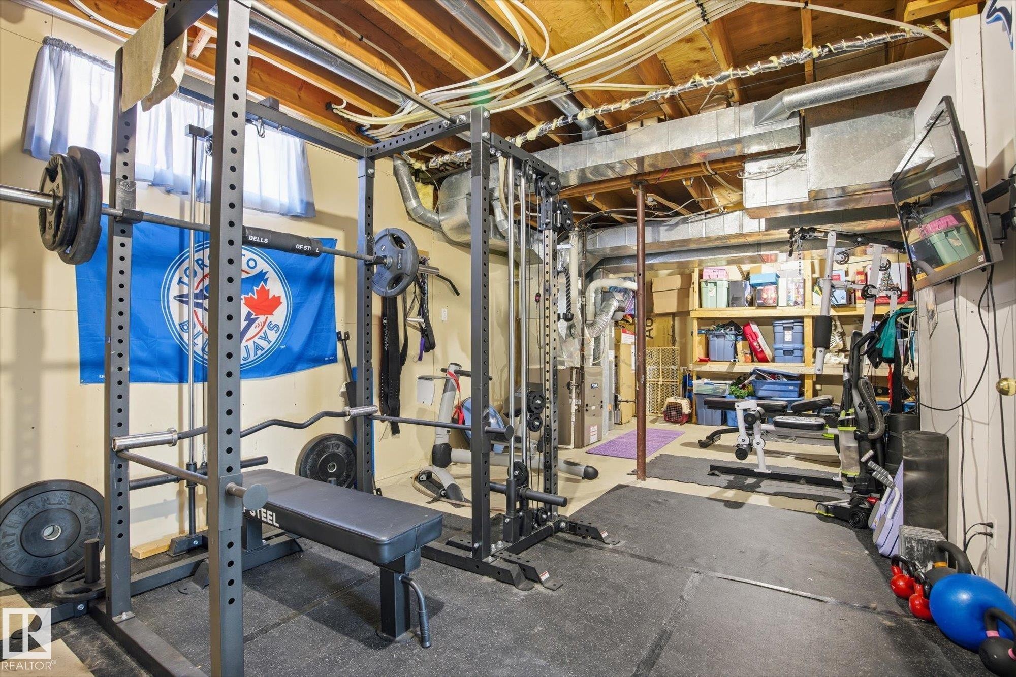 7220 157 Avenue, Edmonton, AB - Indoor Photo Showing Gym Room