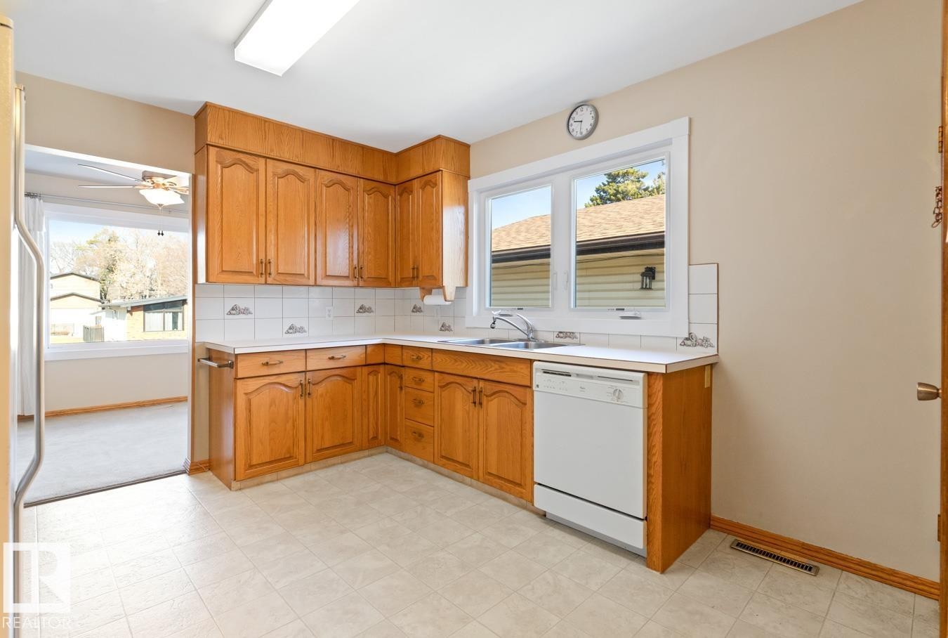10307 73 Street, Edmonton, AB - Indoor Photo Showing Kitchen With Double Sink