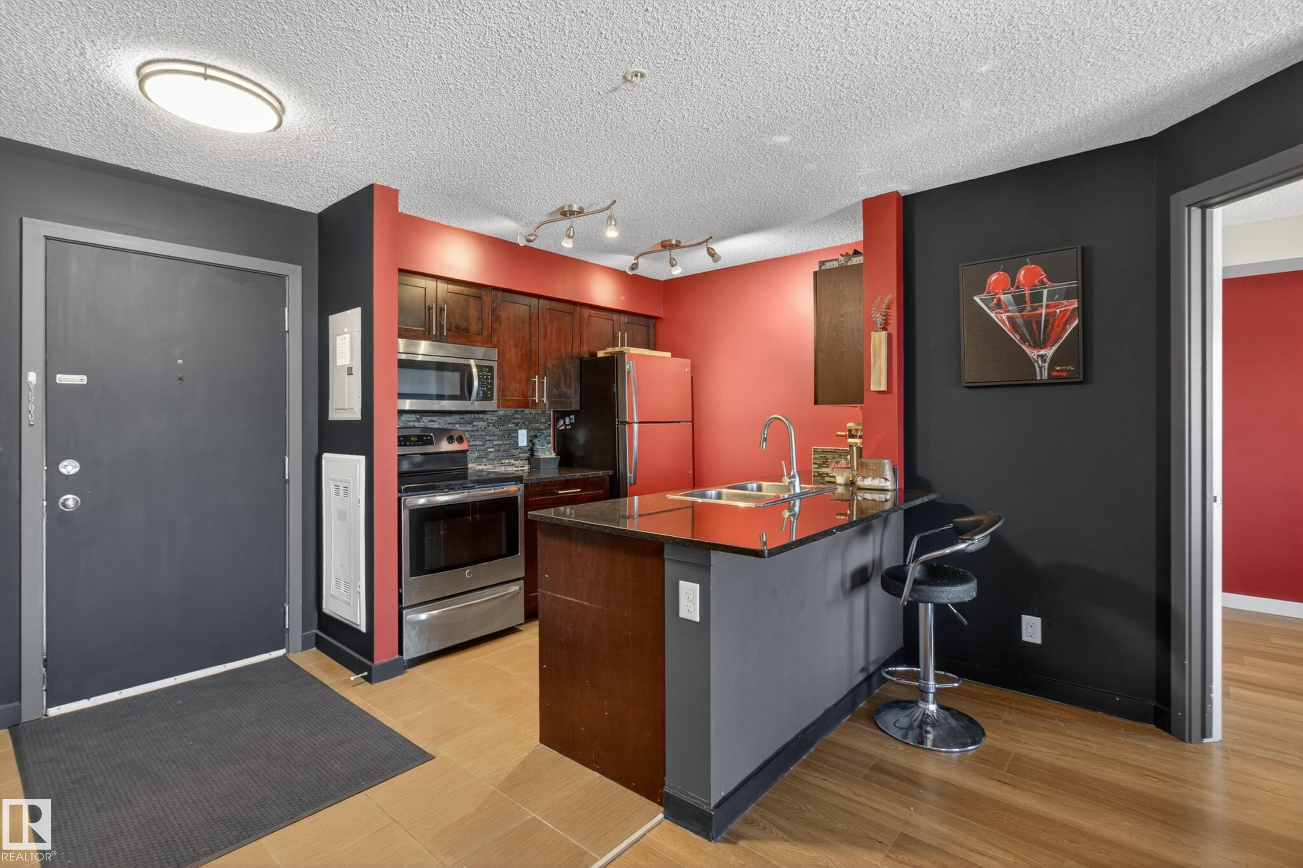 308 12045 22 Avenue, Edmonton, AB - Indoor Photo Showing Kitchen With Stainless Steel Kitchen With Double Sink