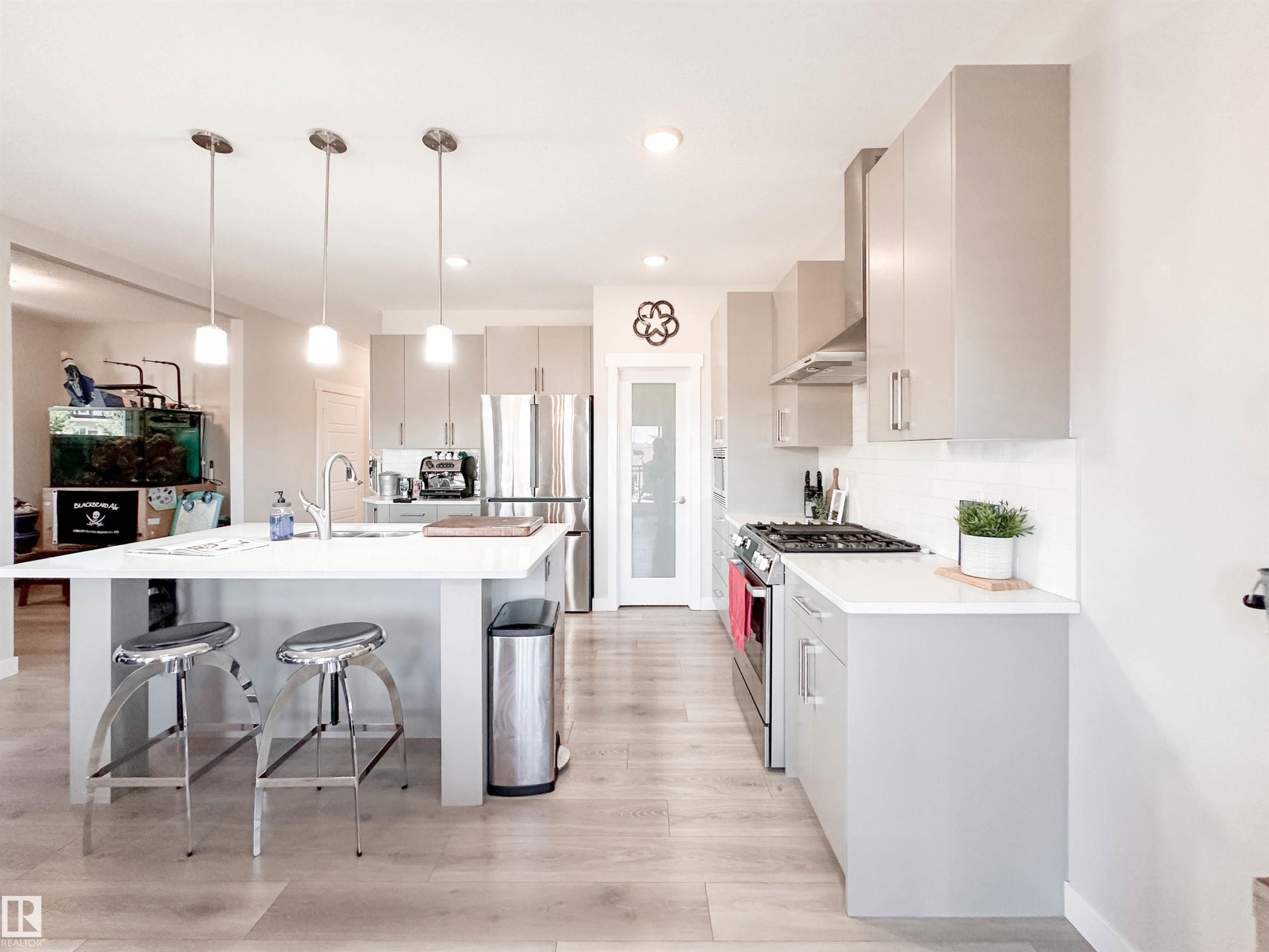 103 Joyal Way, St. Albert, AB - Indoor Photo Showing Kitchen With Upgraded Kitchen