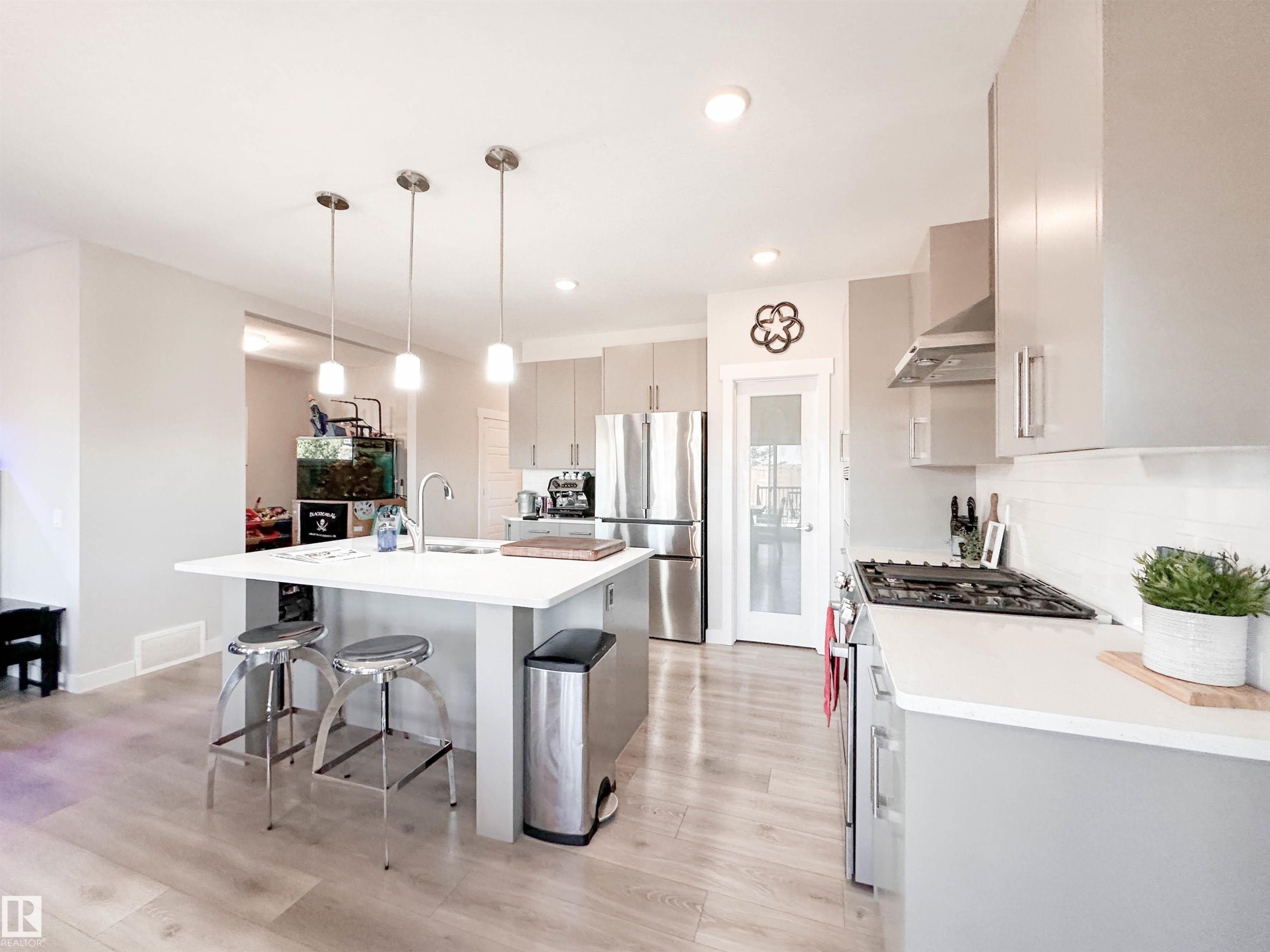103 Joyal Way, St. Albert, AB - Indoor Photo Showing Kitchen With Upgraded Kitchen