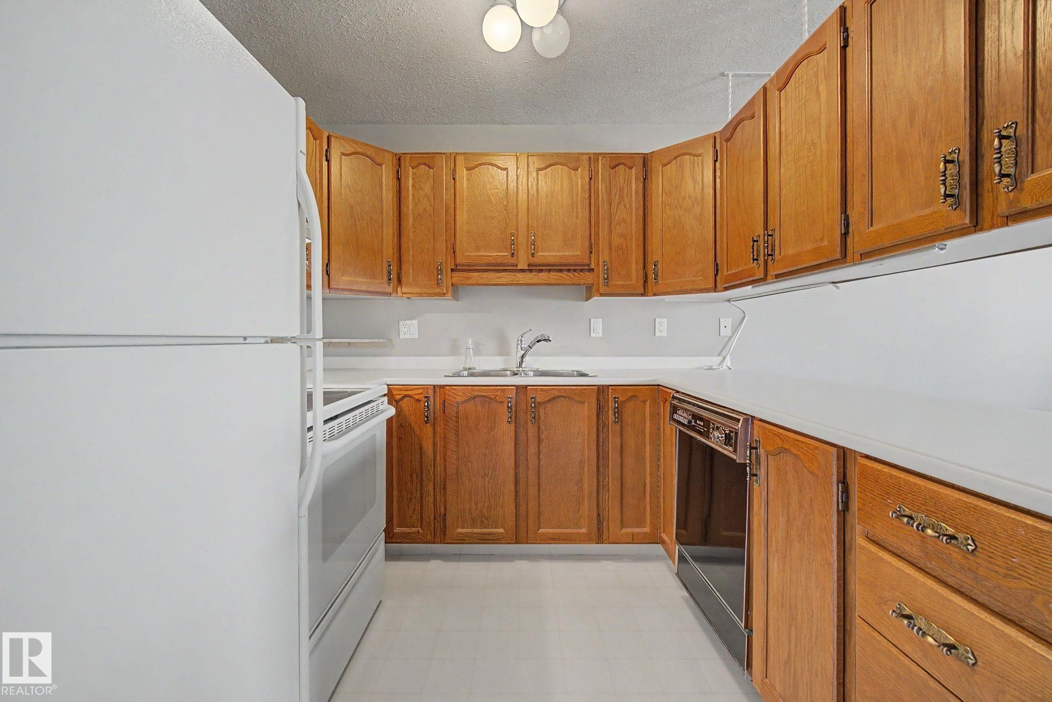 17434 Callingwood Road, Edmonton, AB - Indoor Photo Showing Kitchen With Double Sink