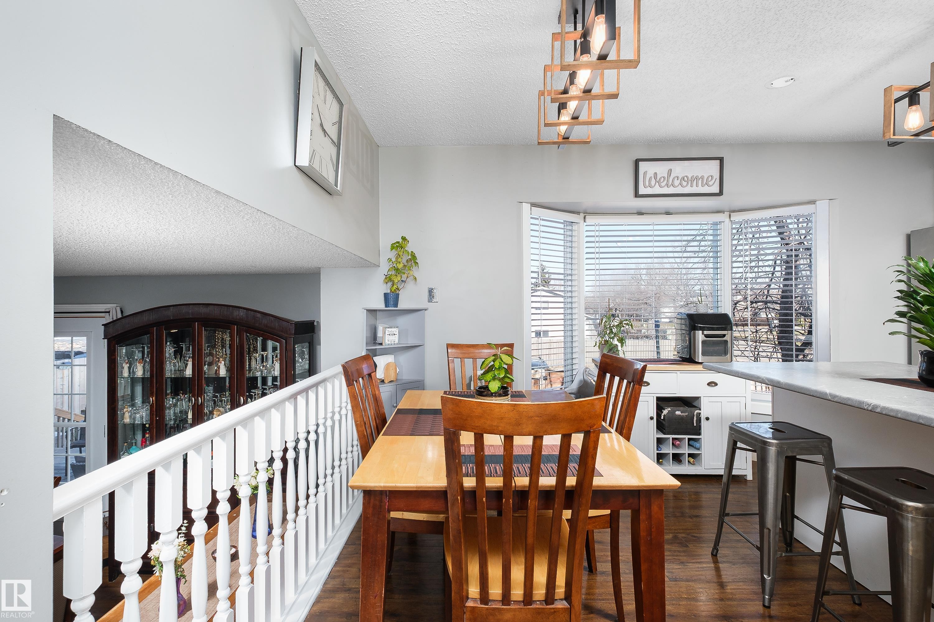 17828 91 Street, Edmonton, AB - Indoor Photo Showing Dining Room With Fireplace
