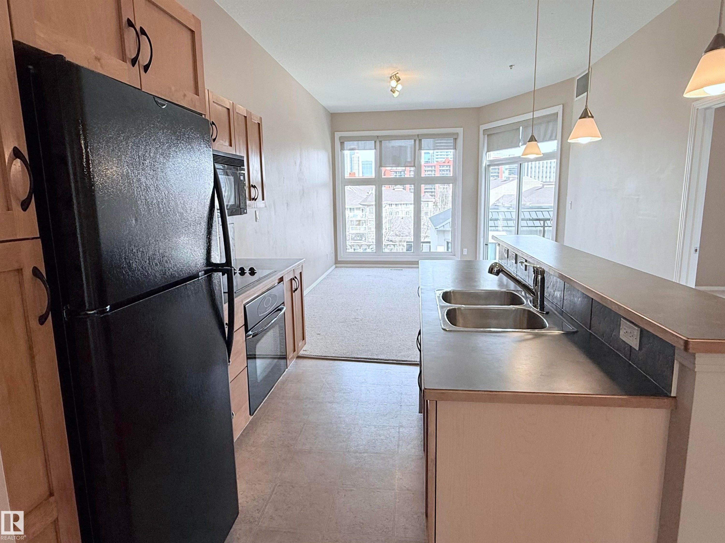 #513 10147 112 St Nw, Edmonton, AB - Indoor Photo Showing Kitchen With Double Sink