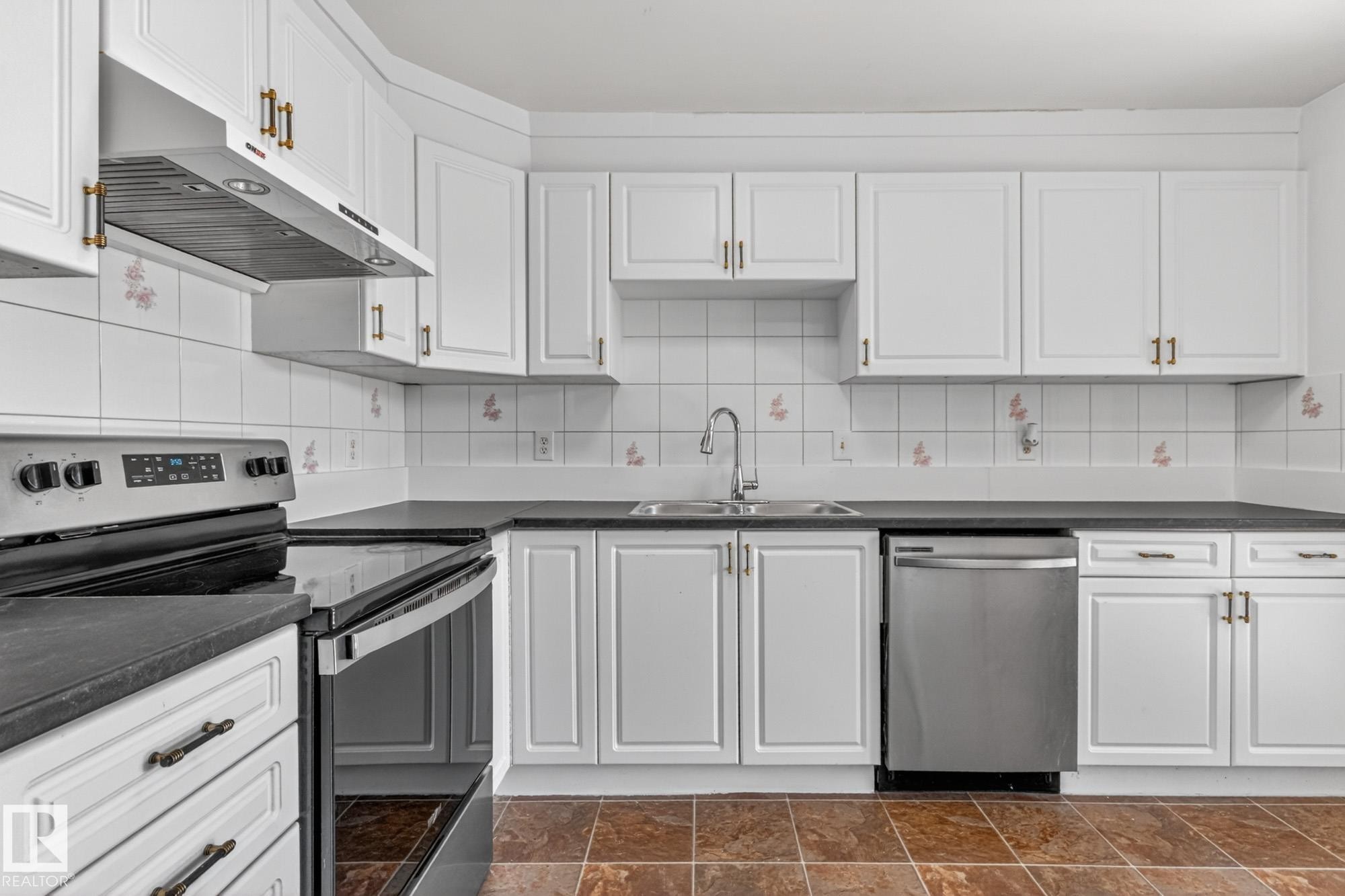18625 66 Avenue, Edmonton, AB - Indoor Photo Showing Kitchen With Stainless Steel Kitchen With Double Sink