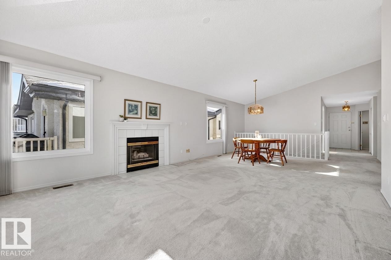 156 Oeming Road, Edmonton, AB - Indoor Photo Showing Living Room With Fireplace