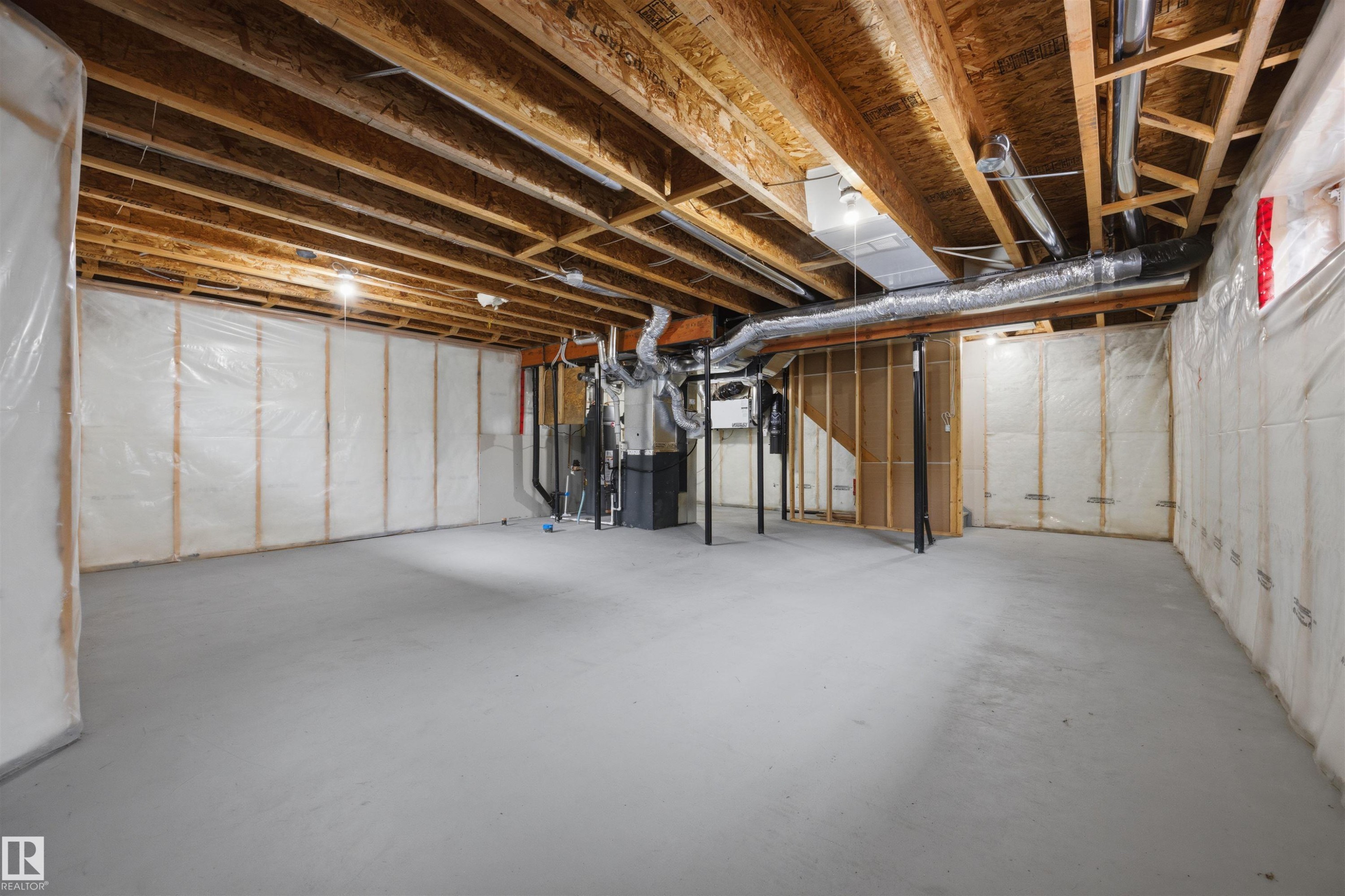 Unfinished basement. - 20813 96A Avenue, Edmonton, AB - Indoor Photo Showing Basement