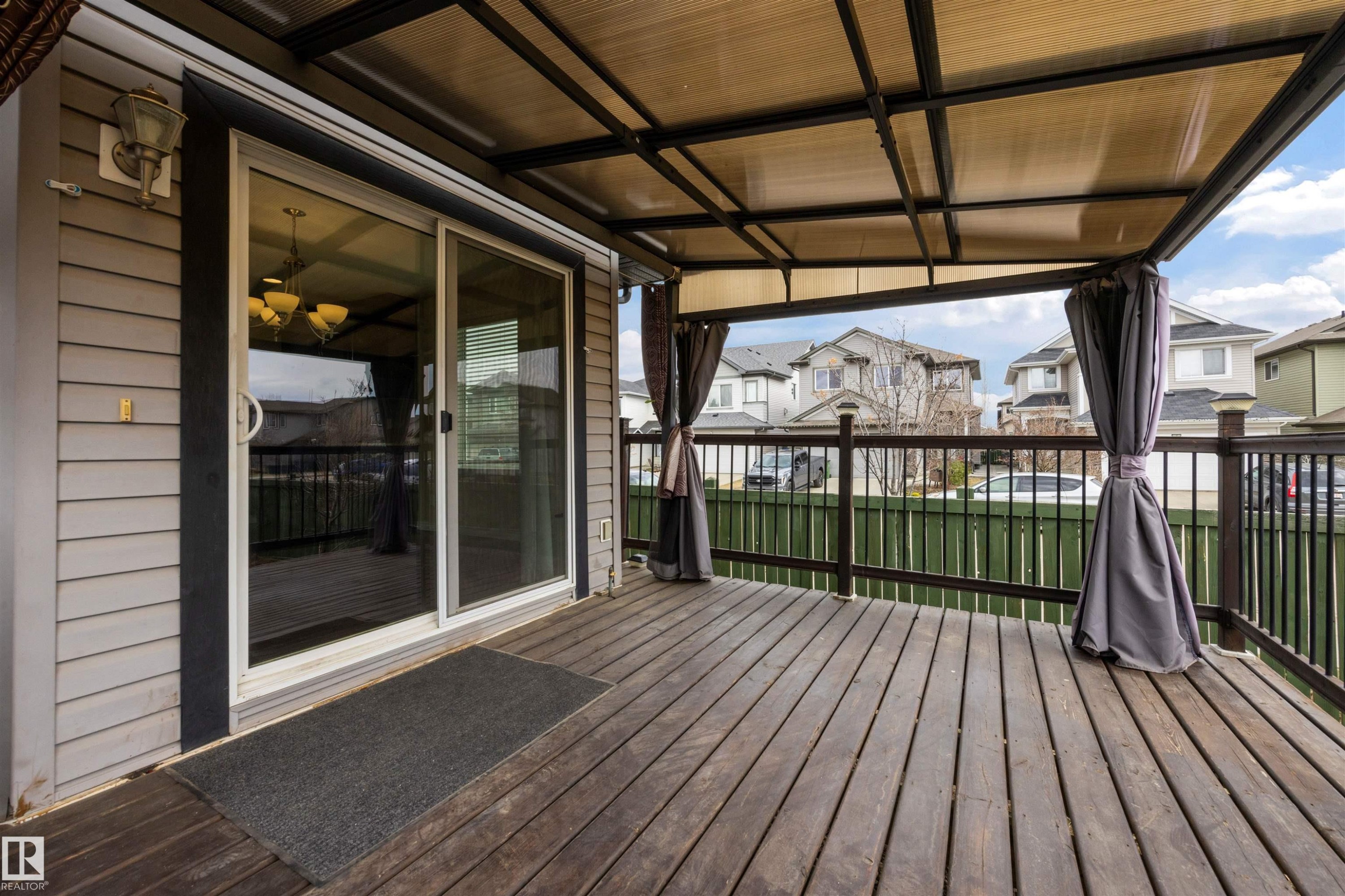 Two tier deck with gazebo (staying) in the South-facing backyard. - 20813 96A Avenue, Edmonton, AB - Outdoor With Deck Patio Veranda With Exterior