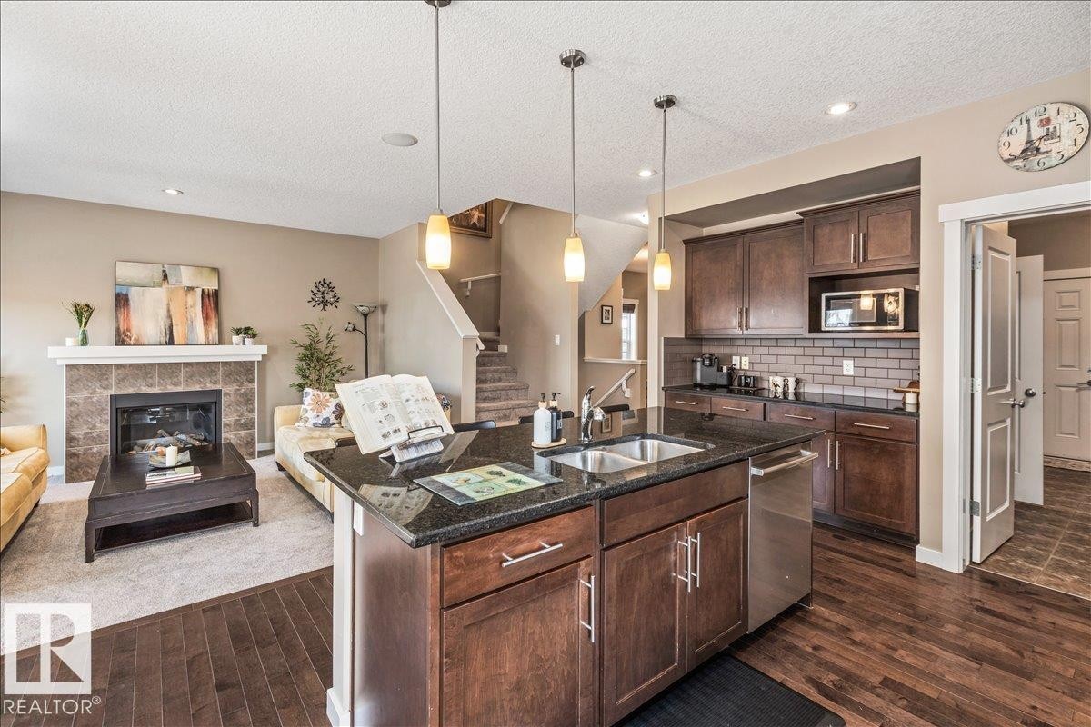 2108 77 Street, Edmonton, AB - Indoor Photo Showing Kitchen With Double Sink With Upgraded Kitchen