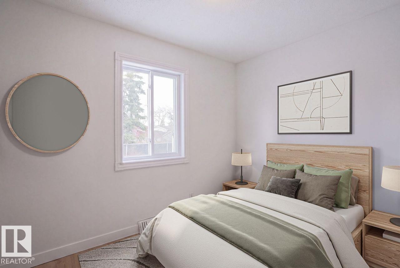 Virtually staged laundry room/bedroom - 13520 124A Avenue, Edmonton, AB - Indoor Photo Showing Bedroom