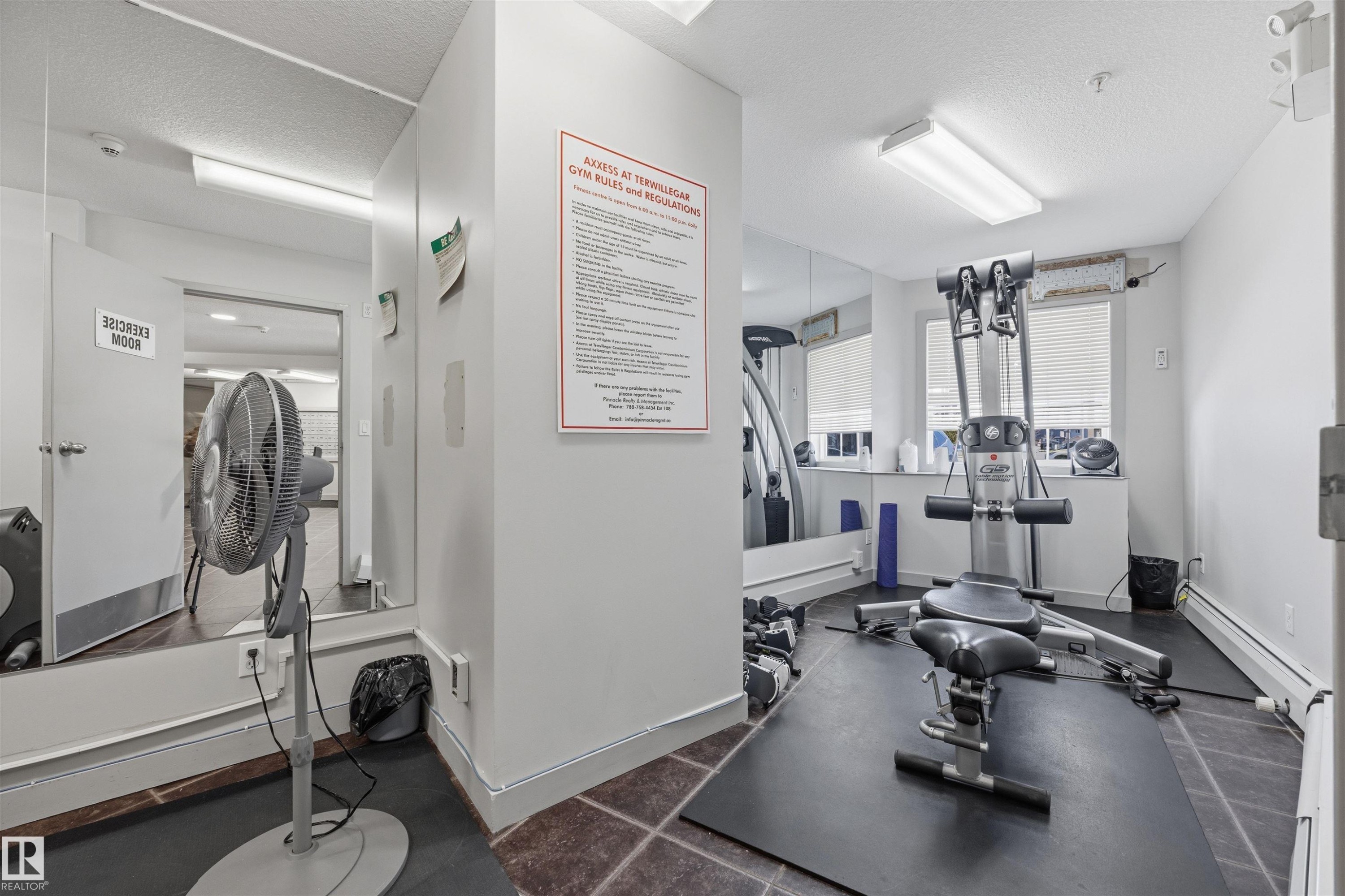 116 920 156 Street, Edmonton, AB - Indoor Photo Showing Gym Room