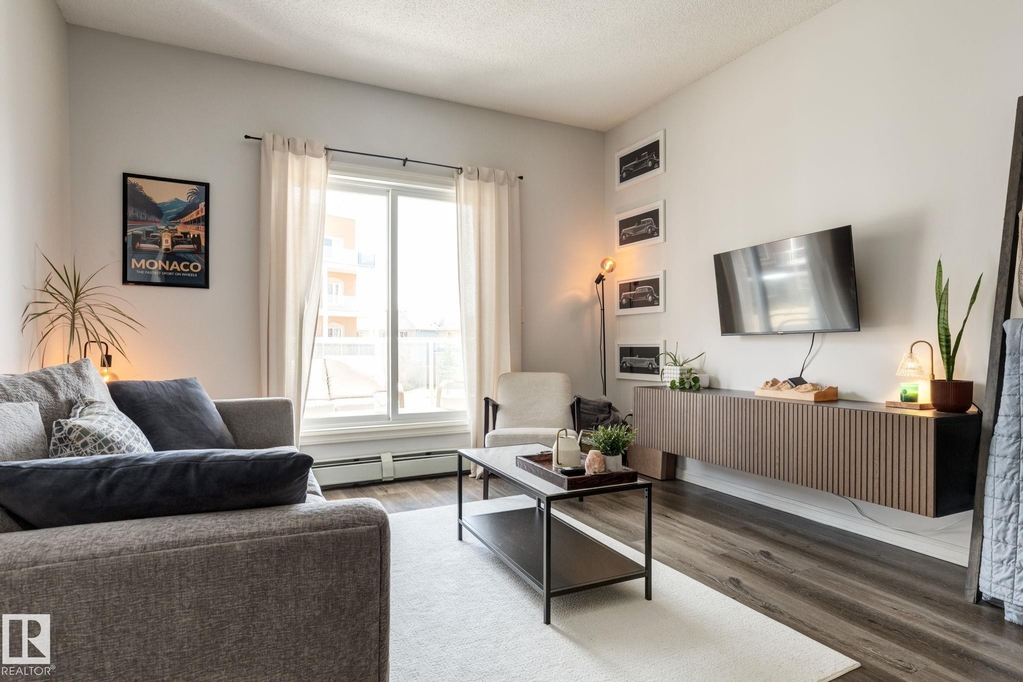 235 263 Macewan Road, Edmonton, AB - Indoor Photo Showing Living Room