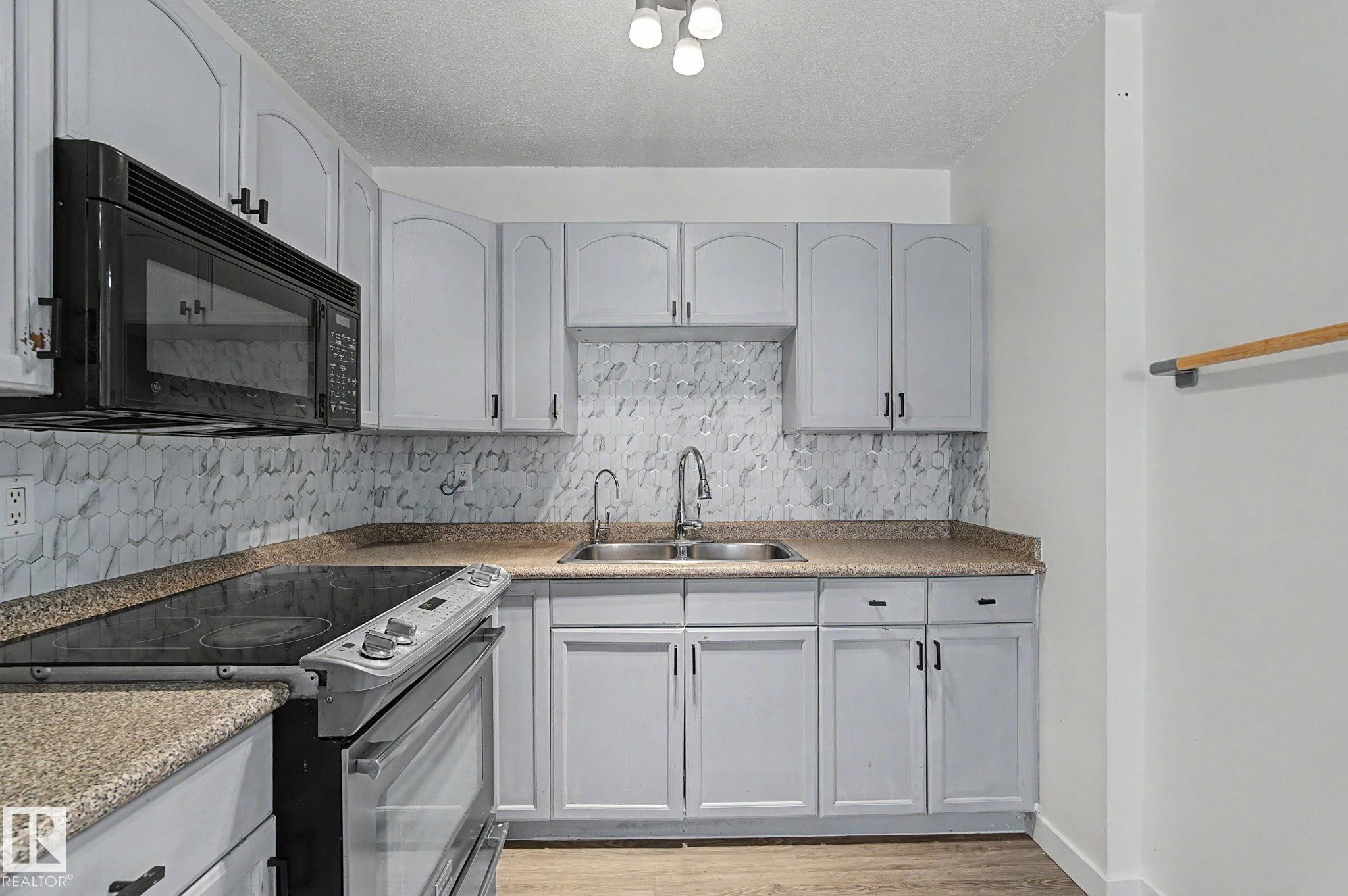 3317 107 Avenue, Edmonton, AB - Indoor Photo Showing Kitchen With Double Sink