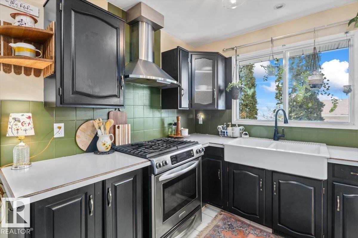2446 78 Street, Edmonton, AB - Indoor Photo Showing Kitchen With Double Sink With Upgraded Kitchen