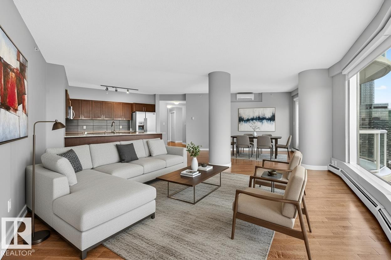 3002 10152 104 Street, Edmonton, AB - Indoor Photo Showing Living Room