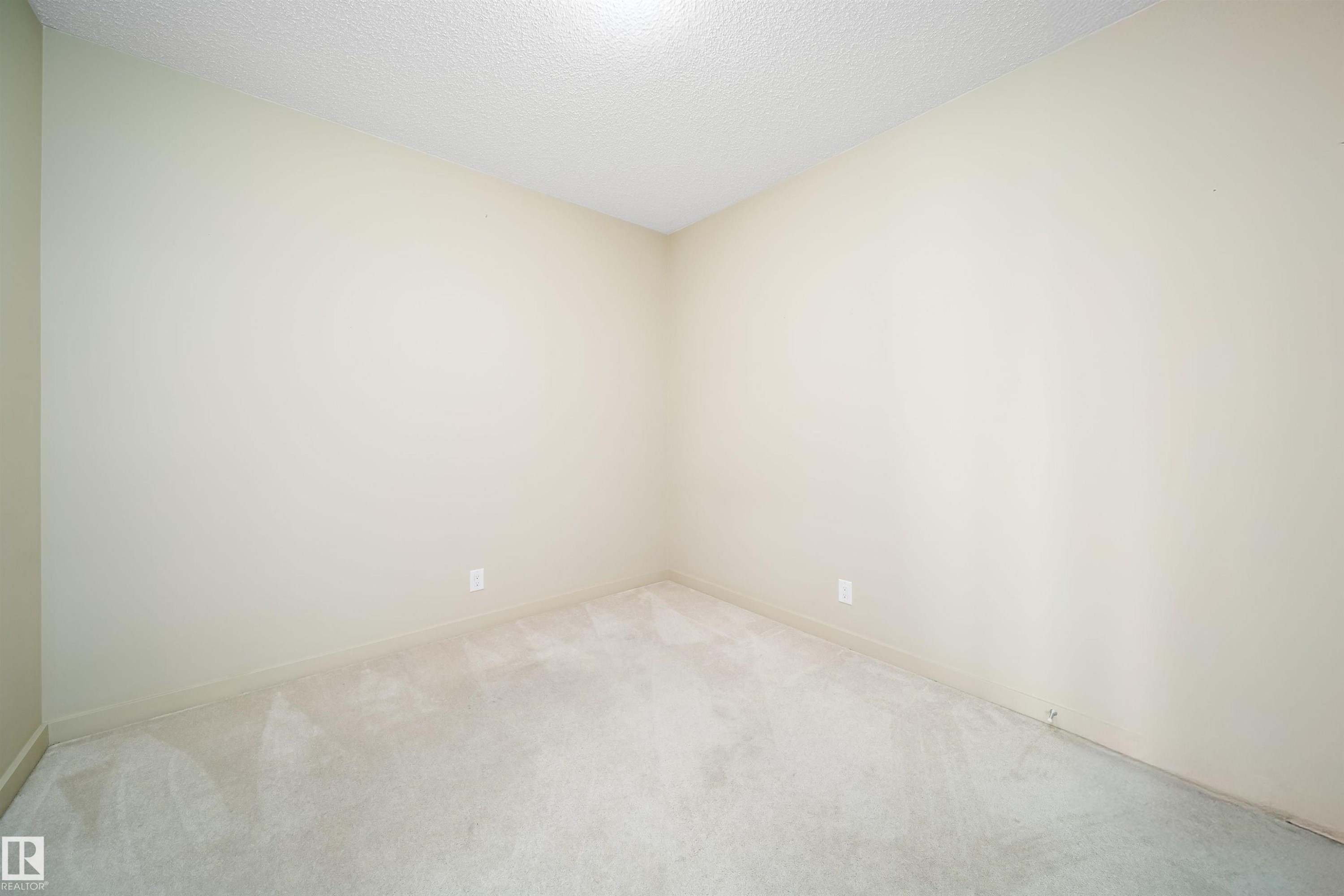 Room featuring neutral-toned walls, textured ceiling, and light-colored carpet flooring - 421 4008 Savaryn Drive, Edmonton, AB - Indoor Photo Showing Other Room