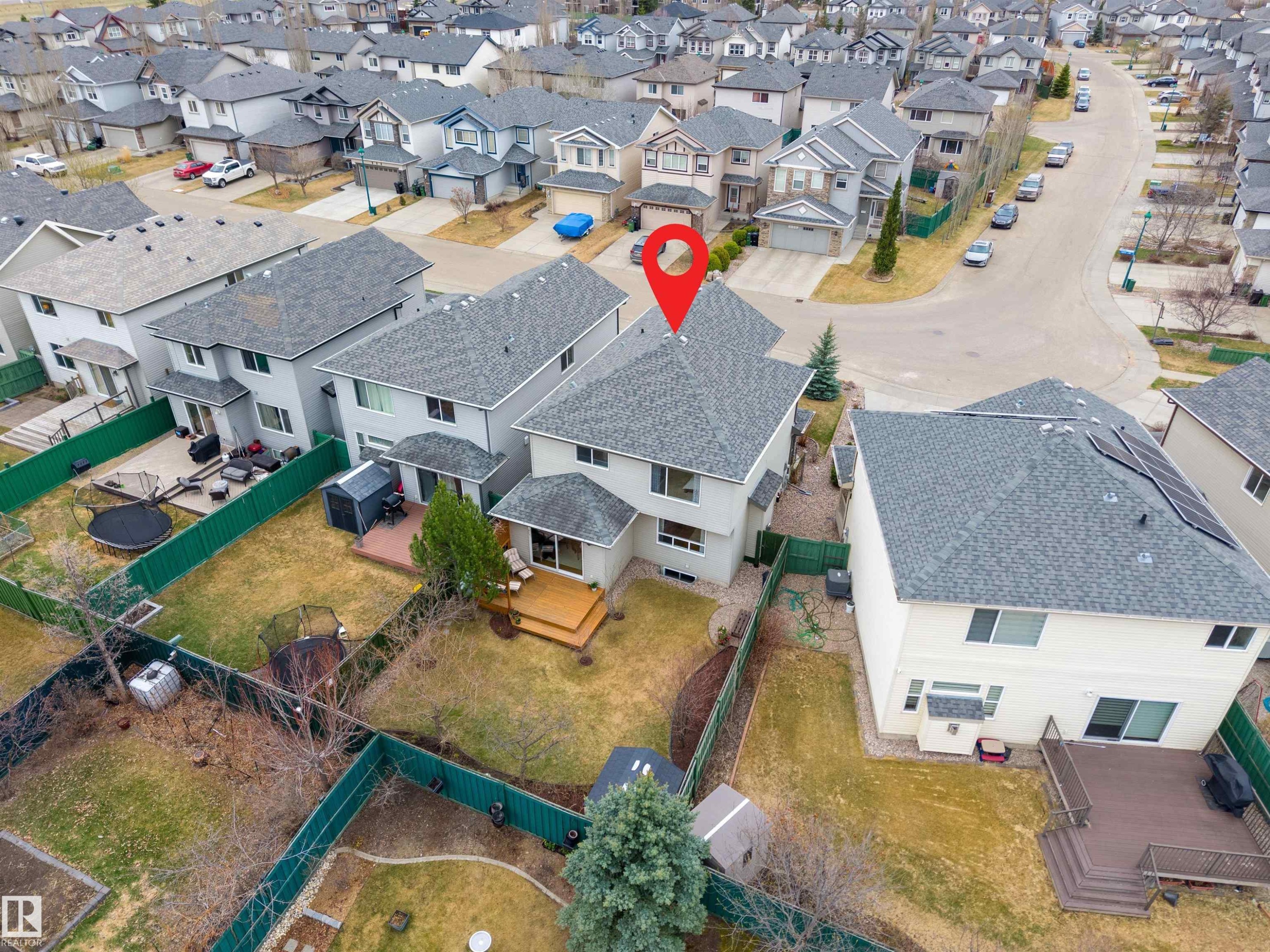 Two-story residential property featuring a neutral-toned exterior and a shingled roof - 2340 Hagen Link, Edmonton, AB - Outdoor With View