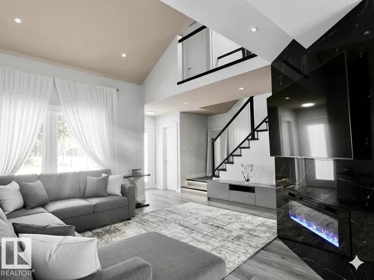 5451 Hill View Crescent, Edmonton, AB - Indoor Photo Showing Living Room