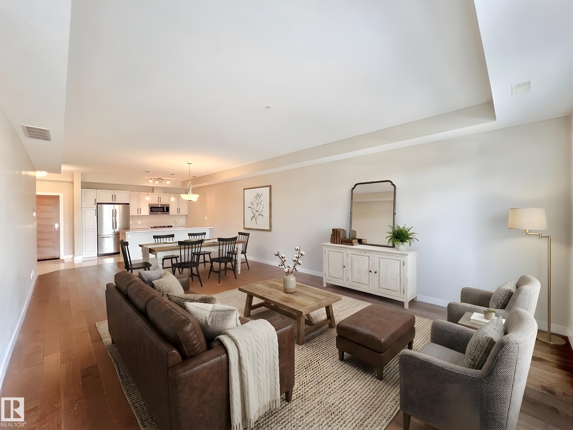 101 625 Leger Way, Edmonton, AB - Indoor Photo Showing Living Room