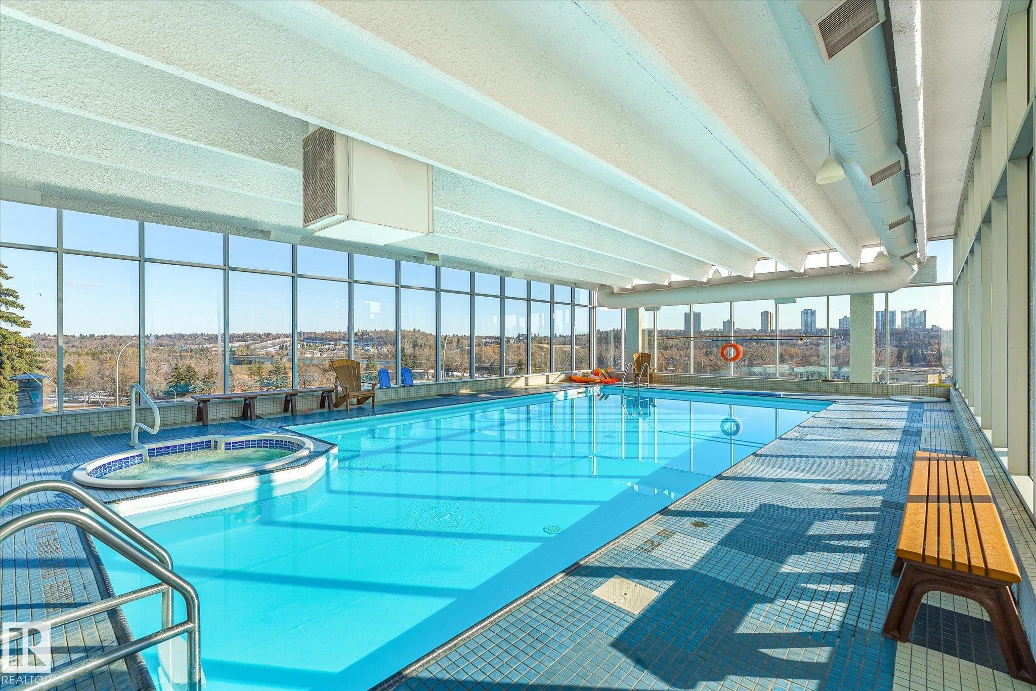 811 9918 101 Street, Edmonton, AB - Indoor Photo Showing Other Room With In Ground Pool