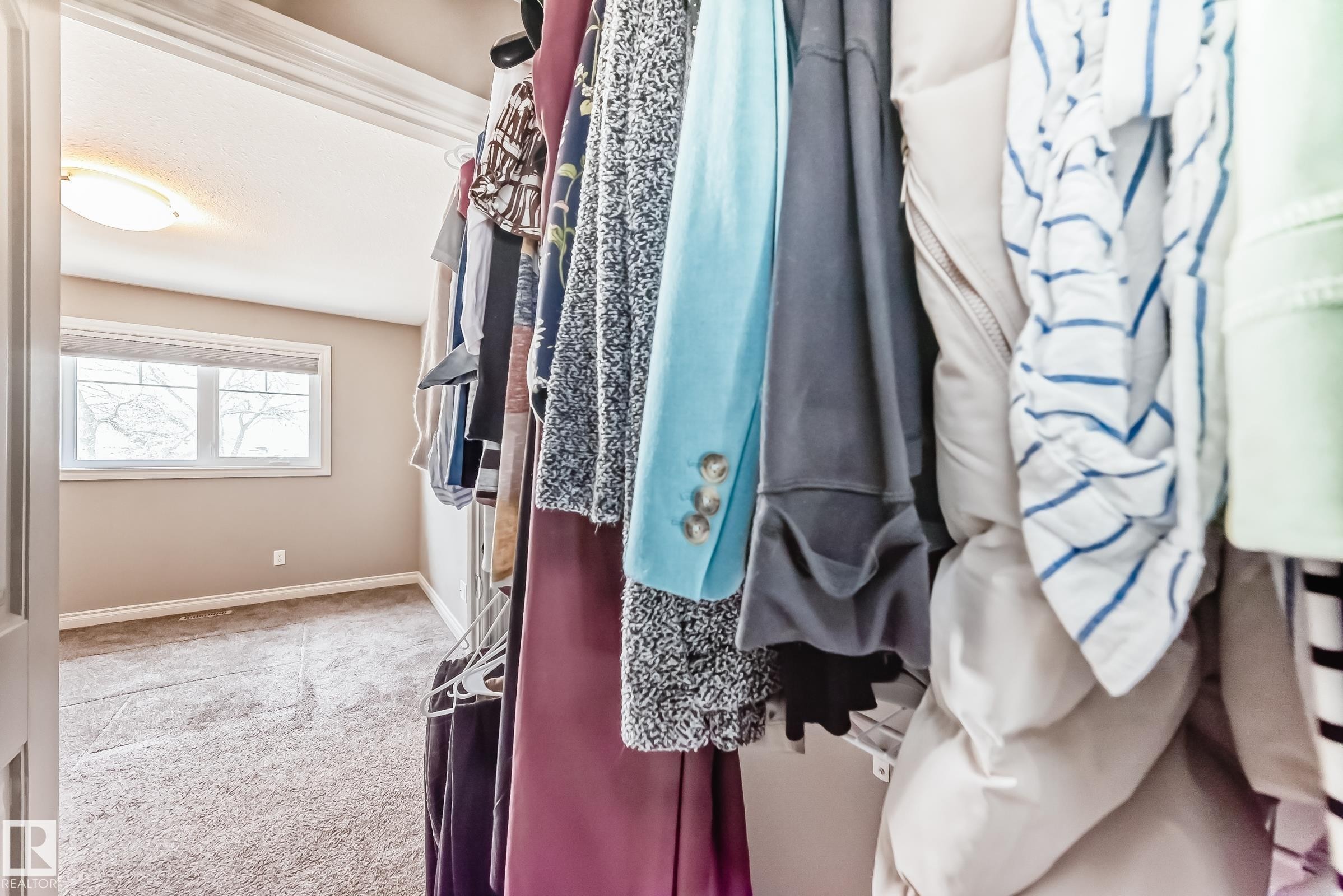 Bedroom featuring neutral-toned walls, plush carpeting, and a window with white trim - 10519 114 Avenue, Edmonton, AB - Indoor Photo Showing Bathroom