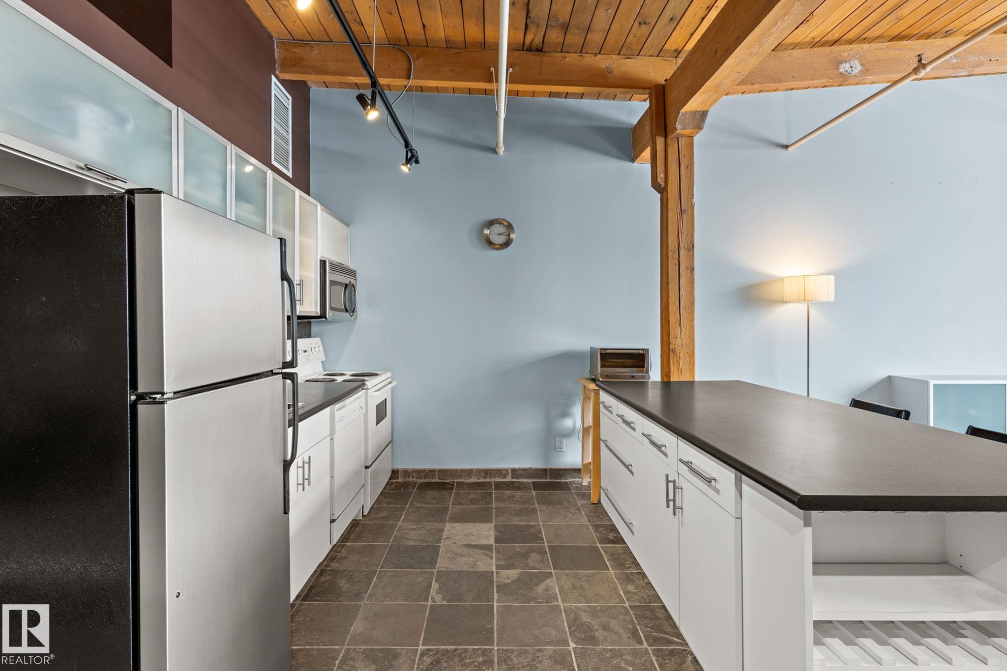 #213 10309 107 St Nw, Edmonton, AB - Indoor Photo Showing Kitchen