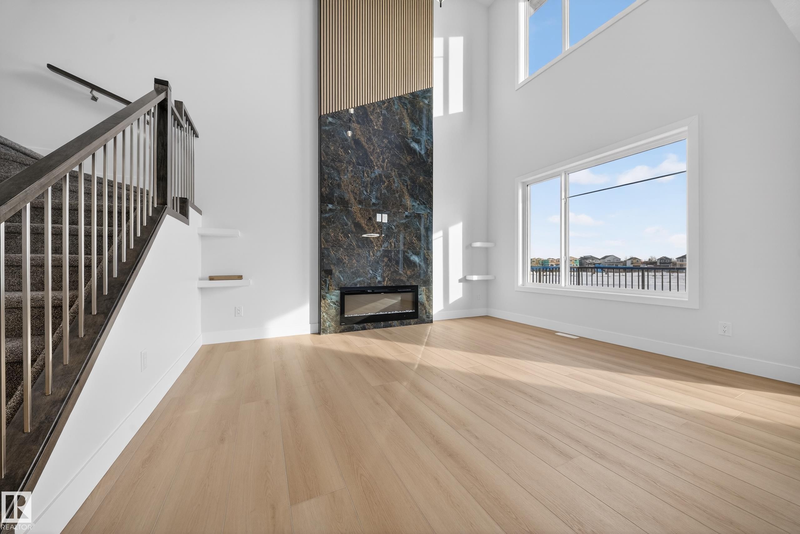 459 Crystal Creek Link, Leduc, AB - Indoor With Fireplace