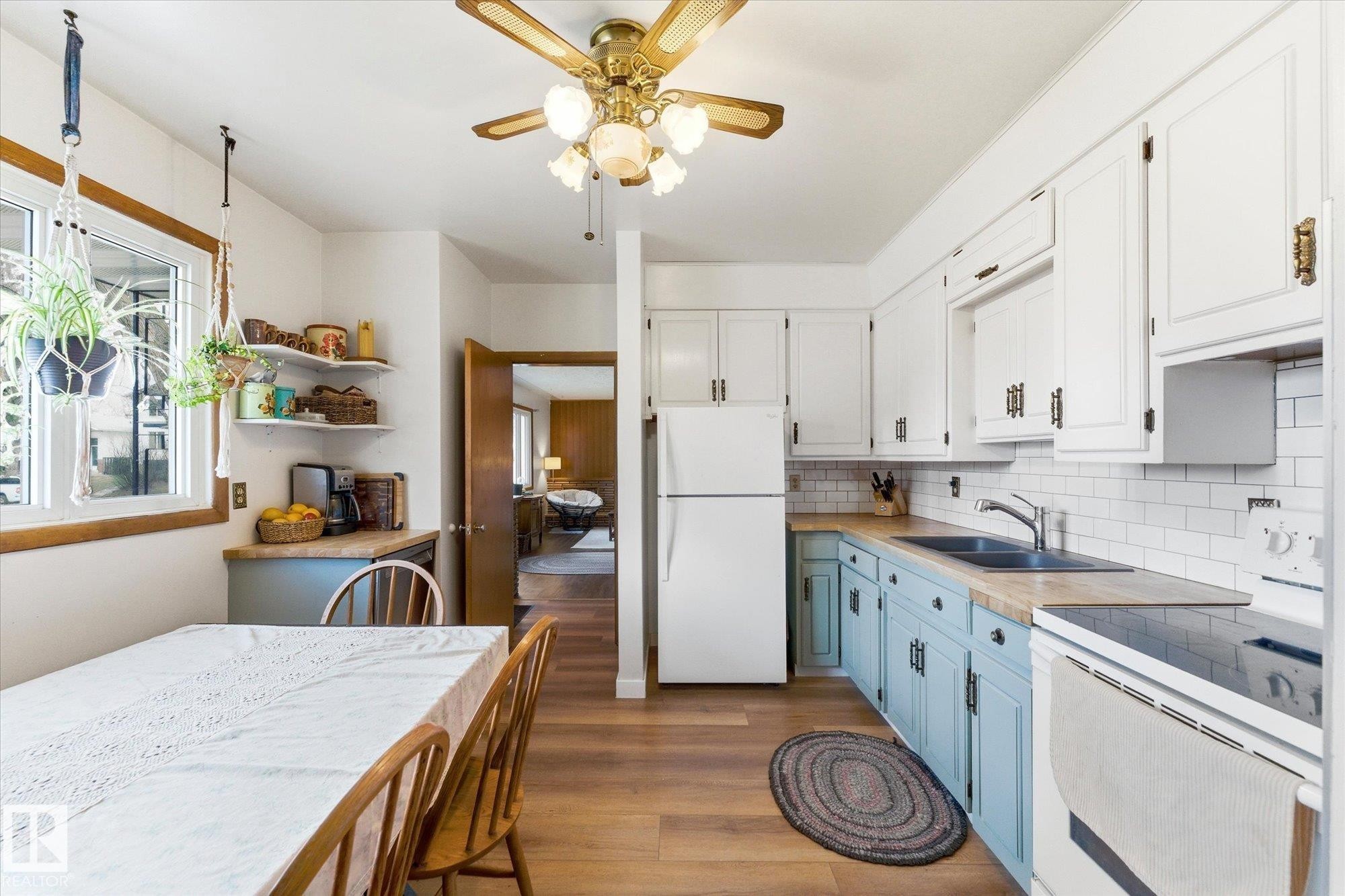 5703 119 Avenue, Edmonton, AB - Indoor Photo Showing Kitchen With Double Sink