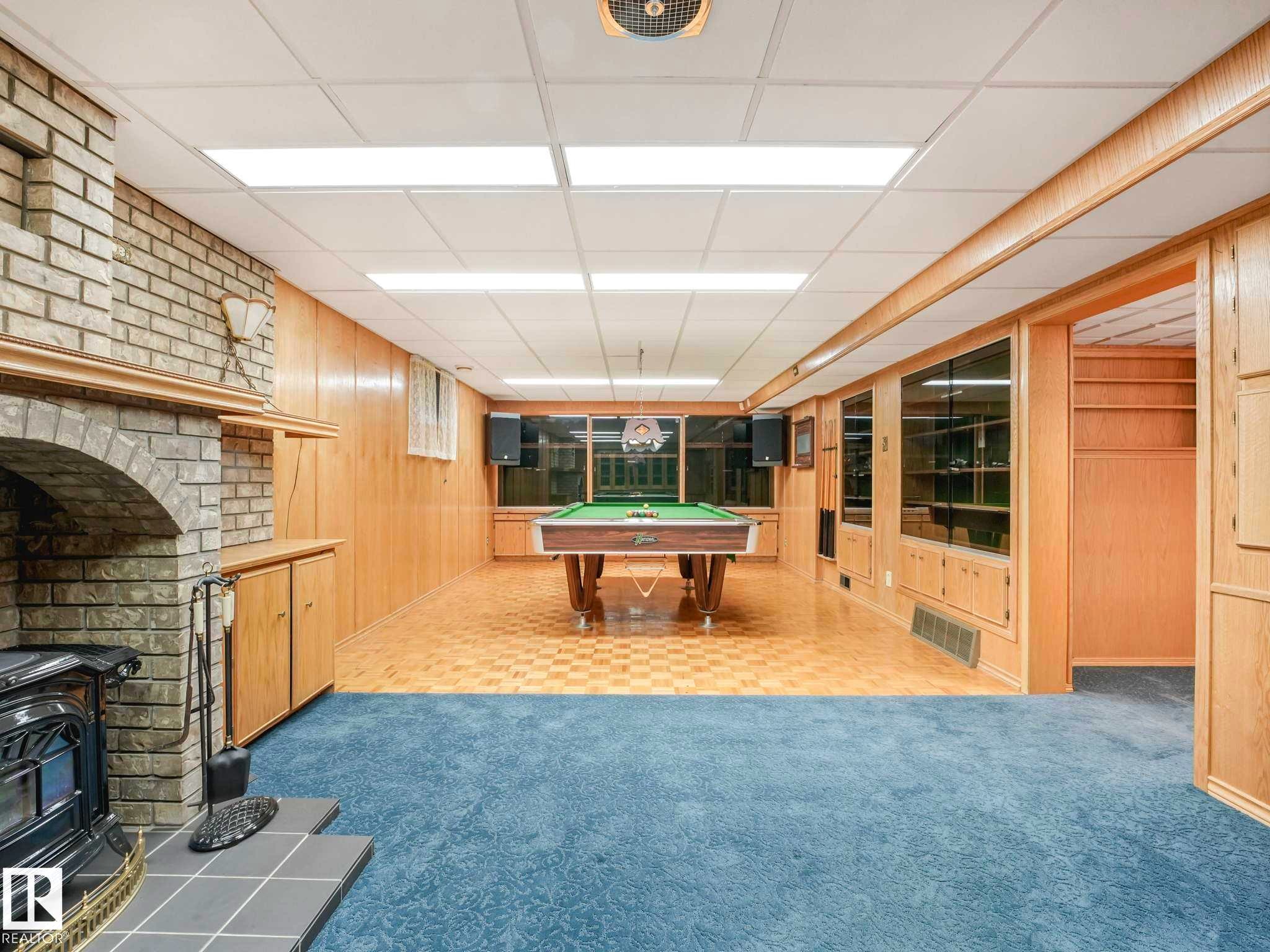 13532 113 Street, Edmonton, AB - Indoor Photo Showing Other Room With Fireplace