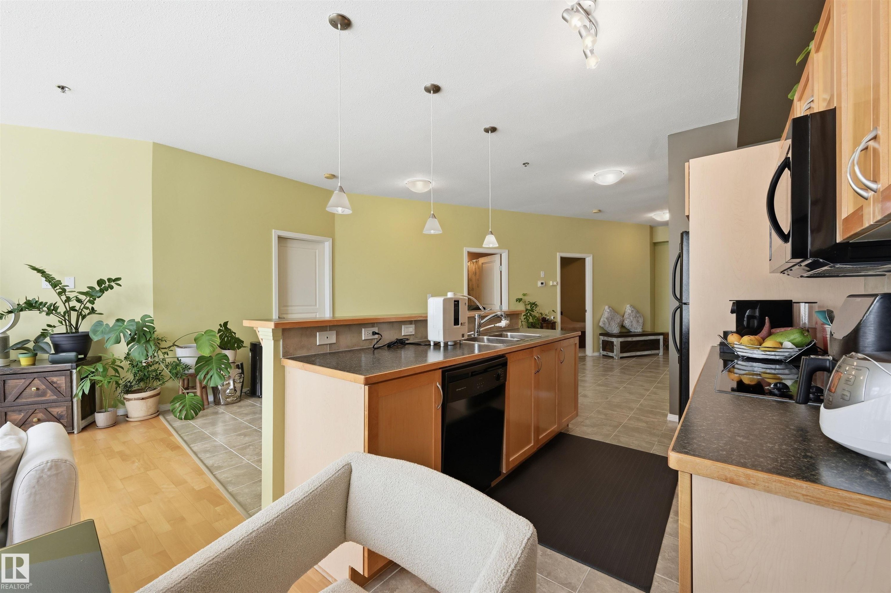 248 4827 104A Street, Edmonton, AB - Indoor Photo Showing Kitchen With Double Sink