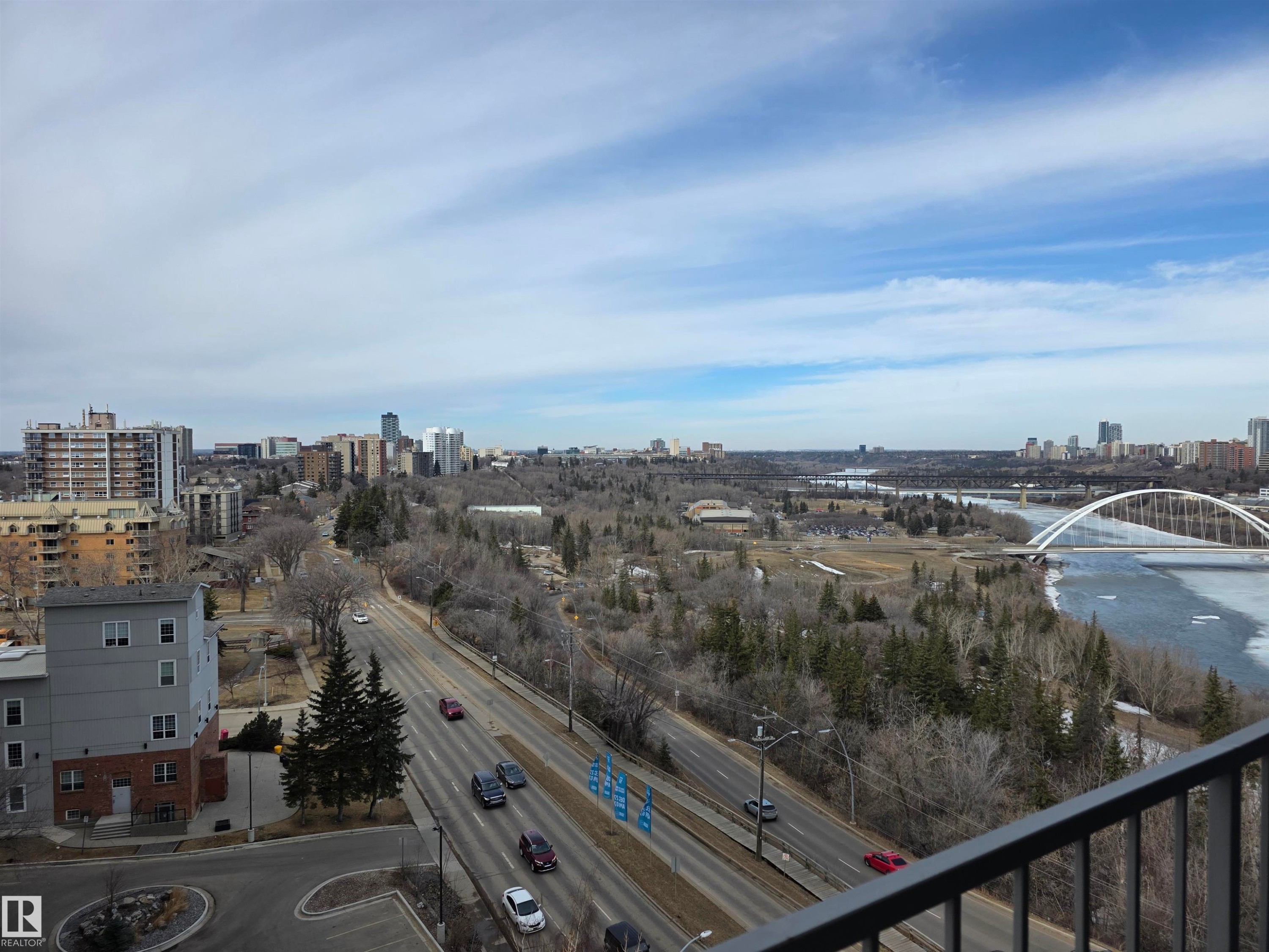 1201 10135 Saskatchewan Drive, Edmonton, AB - Outdoor With Balcony With View