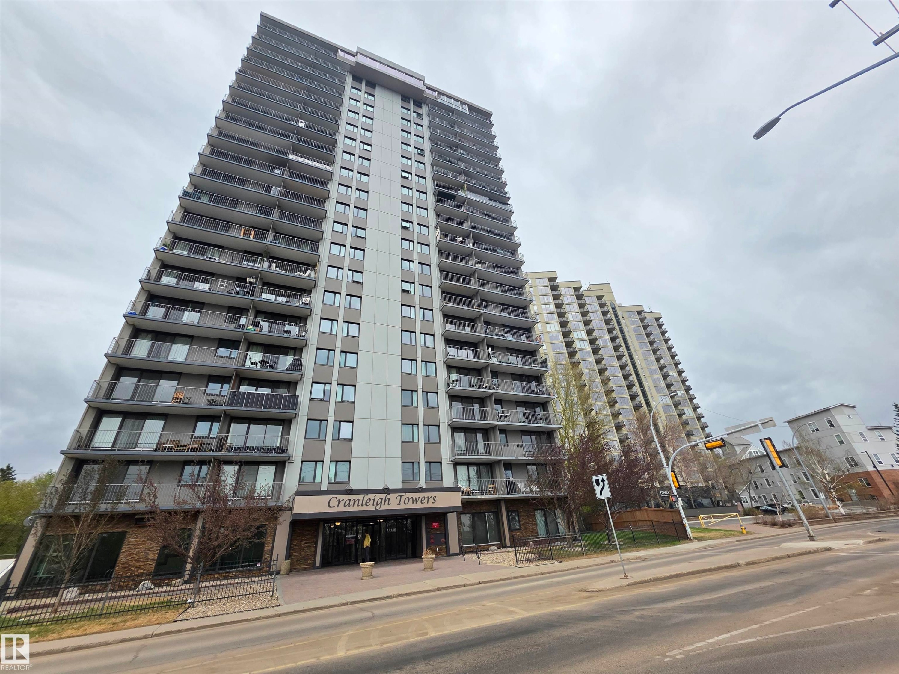 1201 10135 Saskatchewan Drive, Edmonton, AB - Outdoor With Balcony With Facade