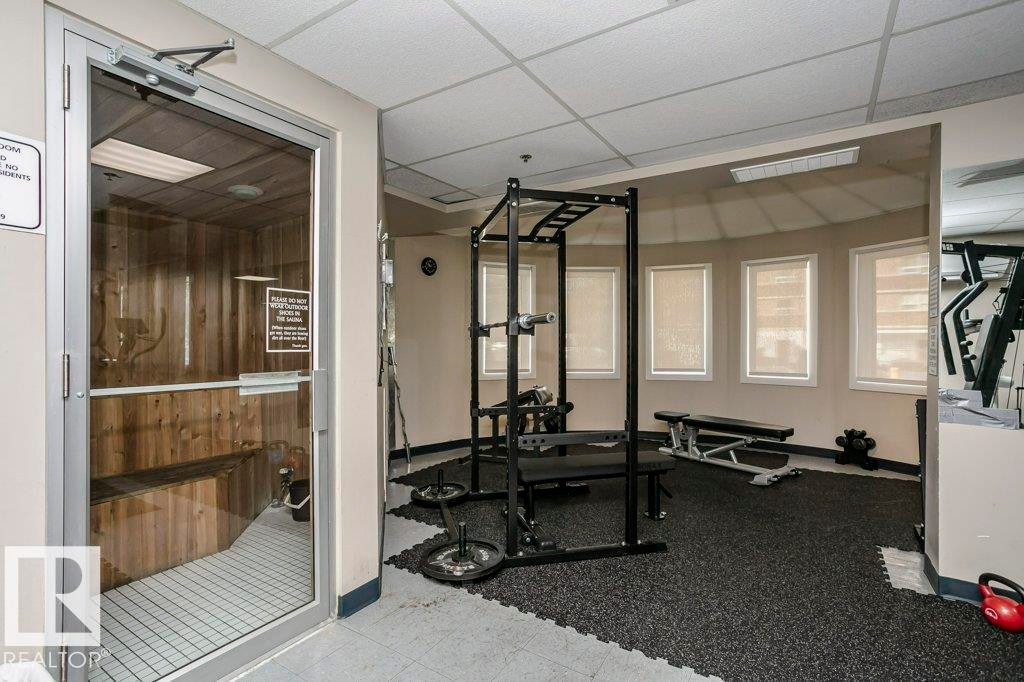 602 8728 Gateway Boulevard, Edmonton, AB - Indoor Photo Showing Gym Room